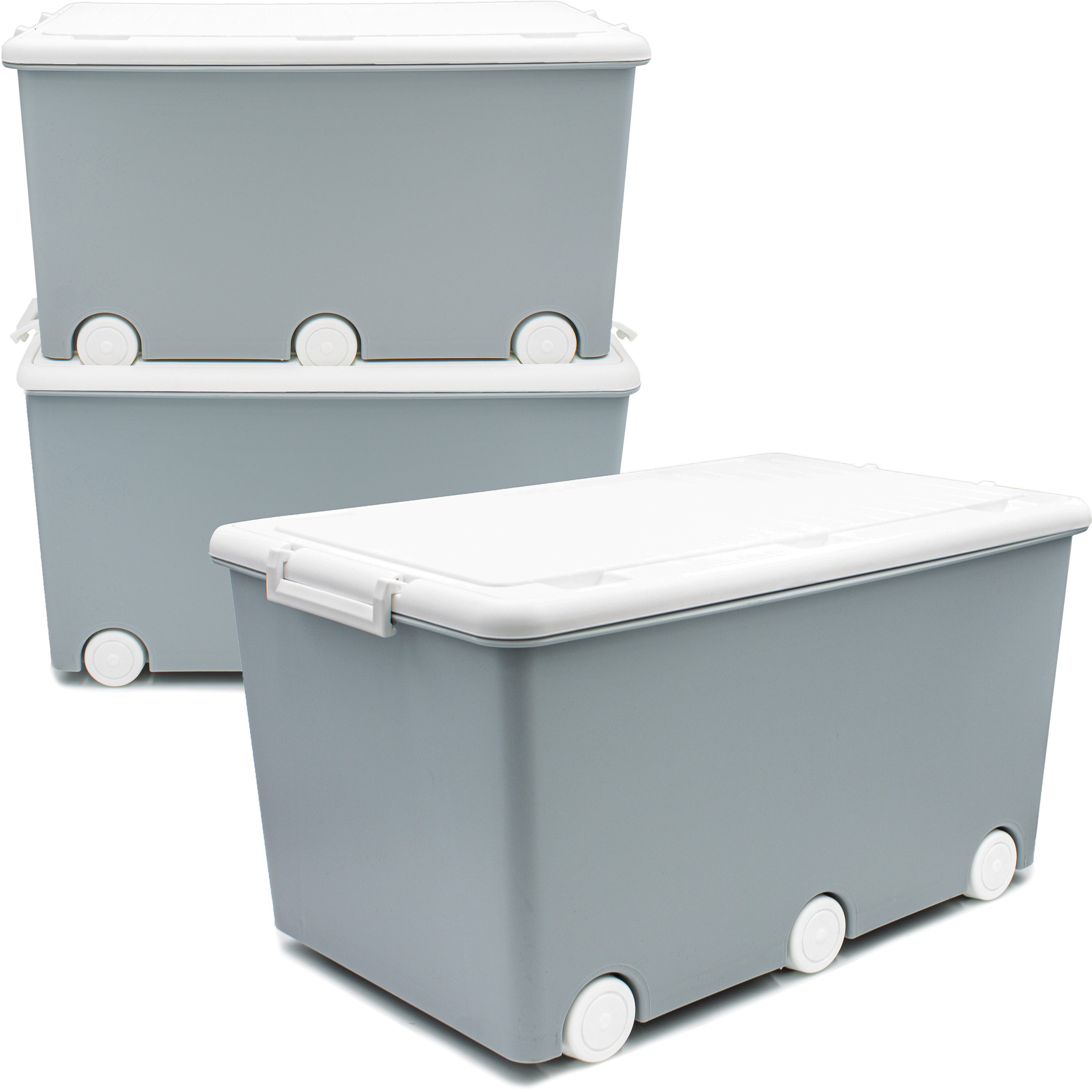 Babykajo Aufbewahrungsbox (Boxen mit Rollen, 3 St., mit 50L Volumen), Stape günstig online kaufen