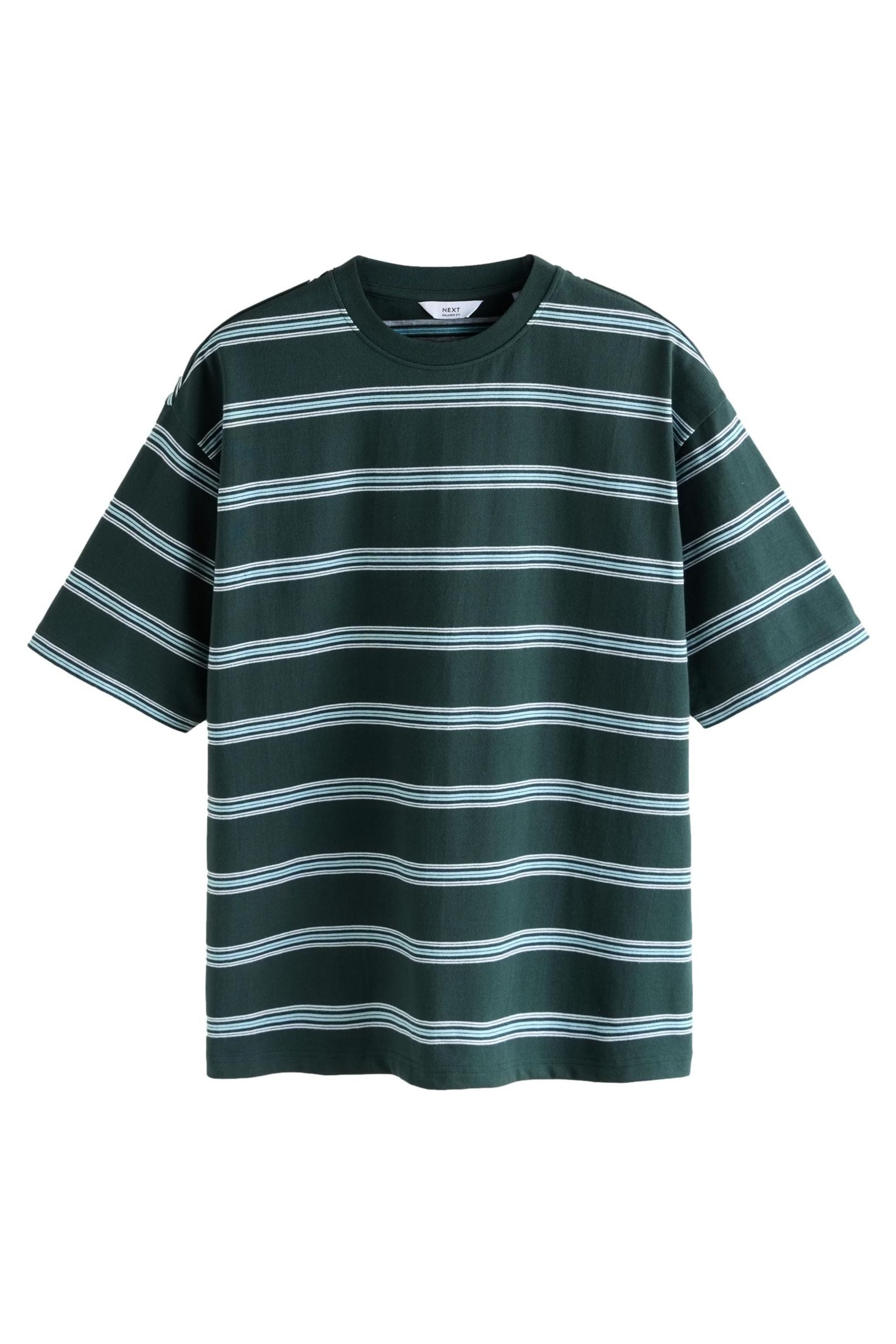 T-Shirt Gestreiftes T-Shirt aus schwerem Stoff
