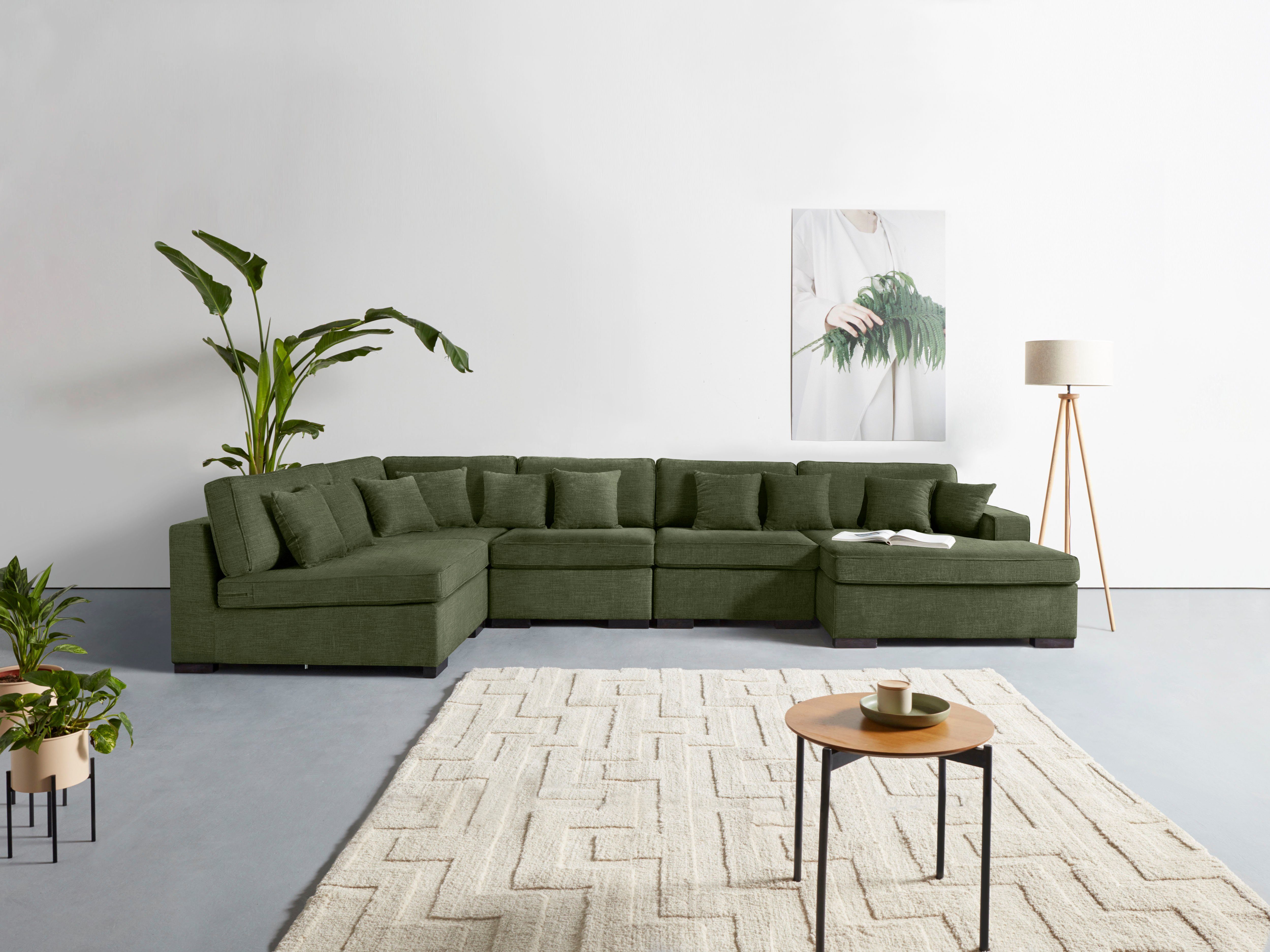 Home affaire Wohnlandschaft Skara U-Form, Lounge-Sofa günstig online kaufen