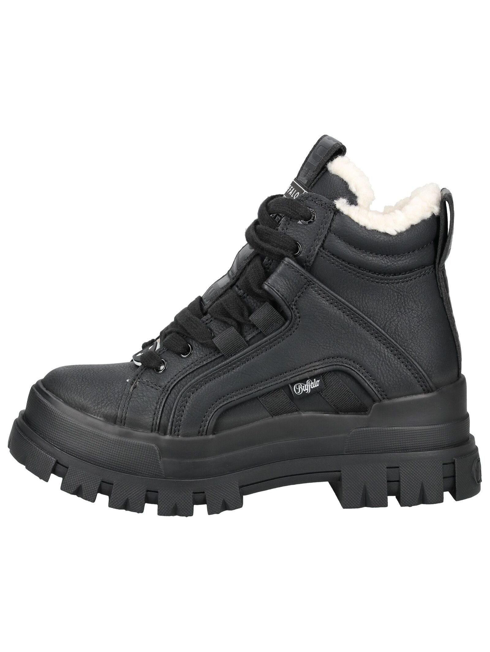 Buffalo Buffalo Stiefelette Lederimitat Schnürstiefelette