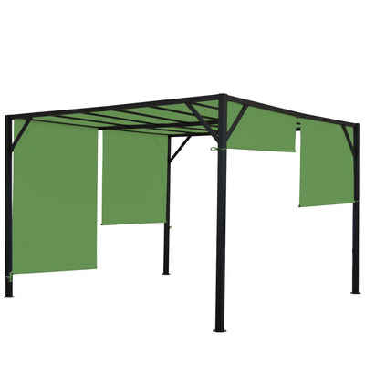 MCW Pergola Beja-3x3, BxTxH: 305x305x212 cm, mit Schiebedach, Mit Wasserablaufösen, UV-Schutz UV30+