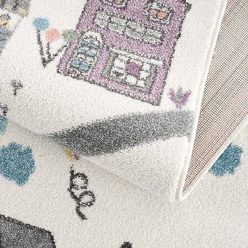 Kinderteppich Anime9376, Carpet City, rechteckig, Höhe: 11 mm, Straßen-Spiel-Teppich, Auto, Weicher Flor, Pflegeleicht, Kinderzimmer