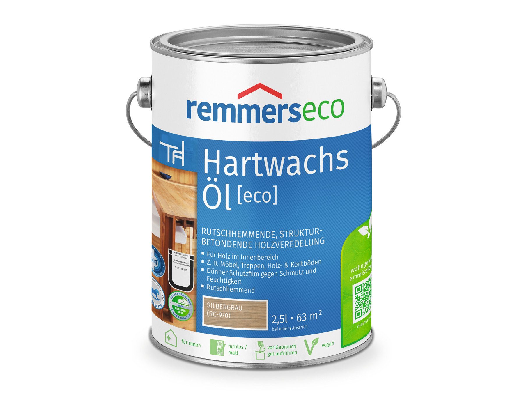 Remmers Hartwachsöl Hartwachs-Öl [eco] ebenholz 2,5 Liter