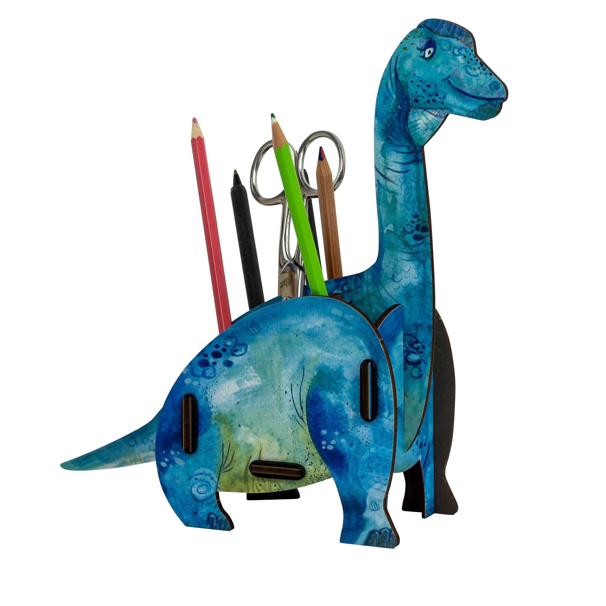 WERKHAUS® Aufbewahrungsbox Auswahl Werkhaus Stiftebox Dinos Stiftehalter Modell: Brachiosaurus