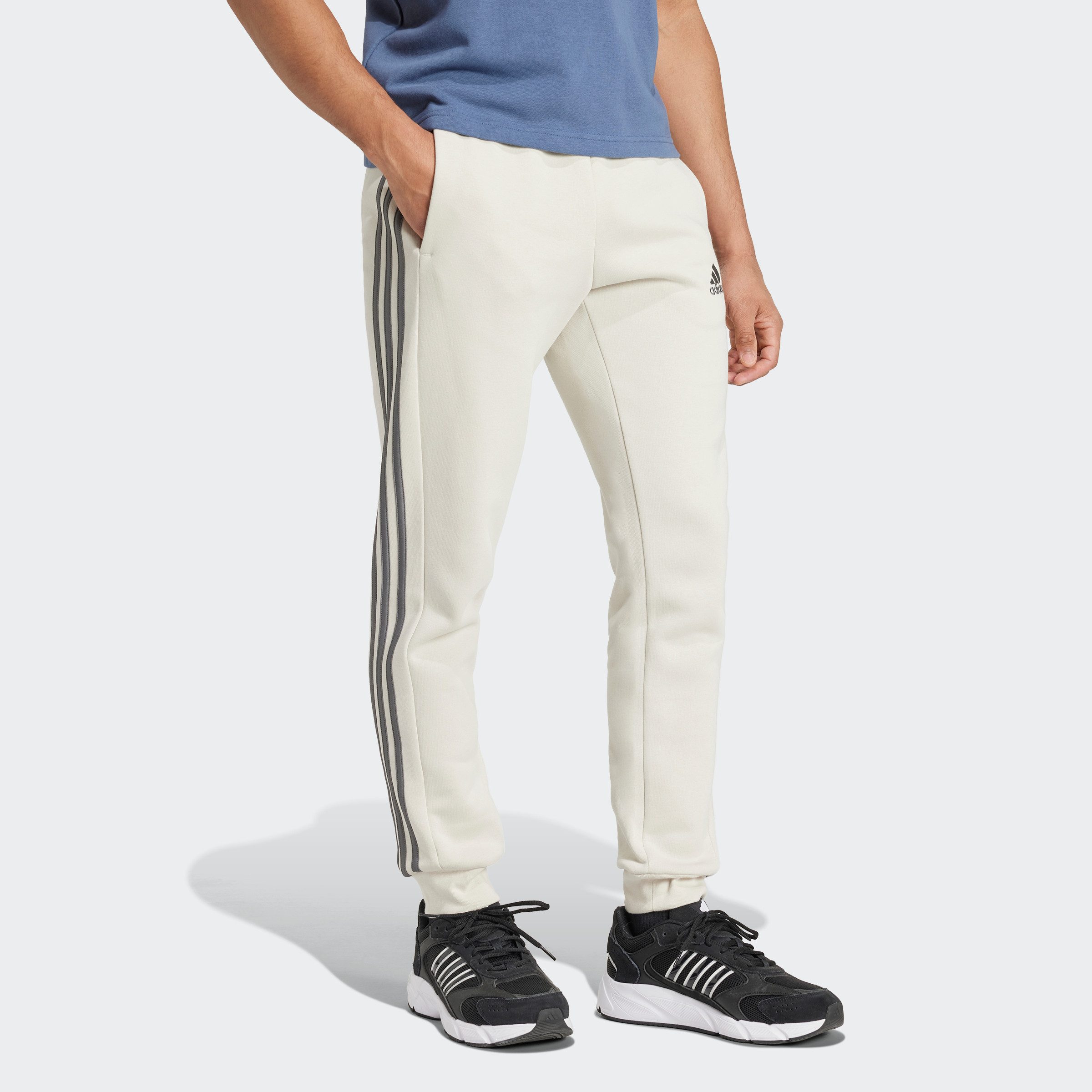 Sporthose ESSENTIALS 3STREIFEN TAPERED CUFF HOSE