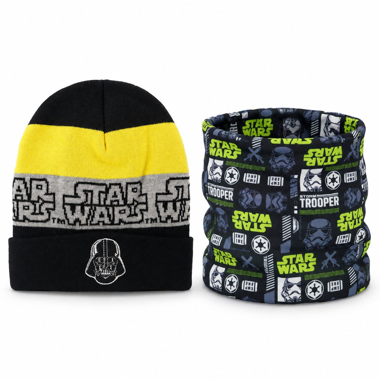 Star Wars Jerseymütze Star Wars Darth Vader Kinder Winter Set Mütze plus Snood Gr. 54 bis 56