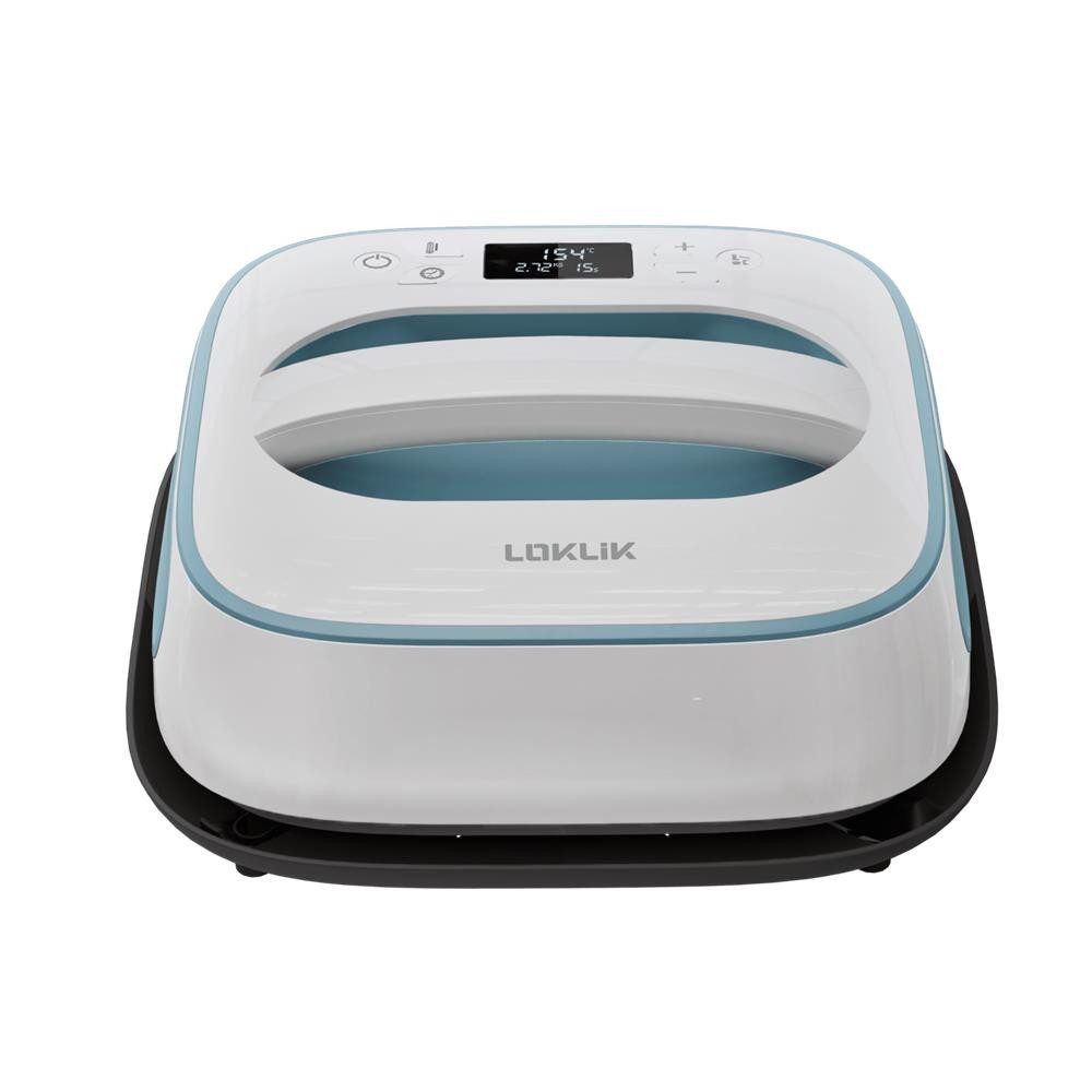 LOKLIK Reisebügeleisen Easy Heat Press denim blau, Transferpresse, 25,5 x 25,5 cm, Thermopresse