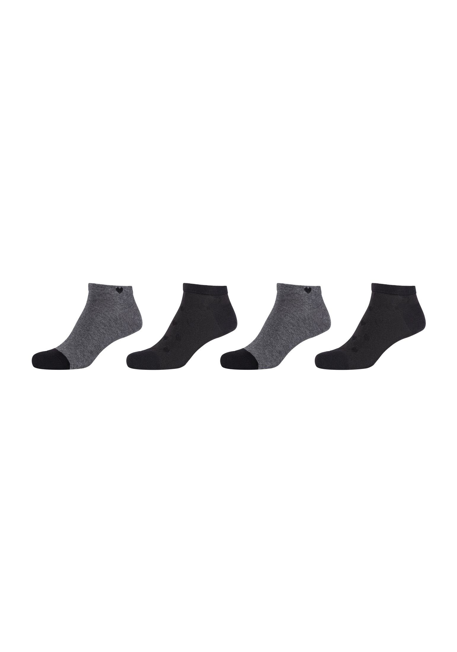 Camano Sneakersocken Sneakersocken 4er Pack black