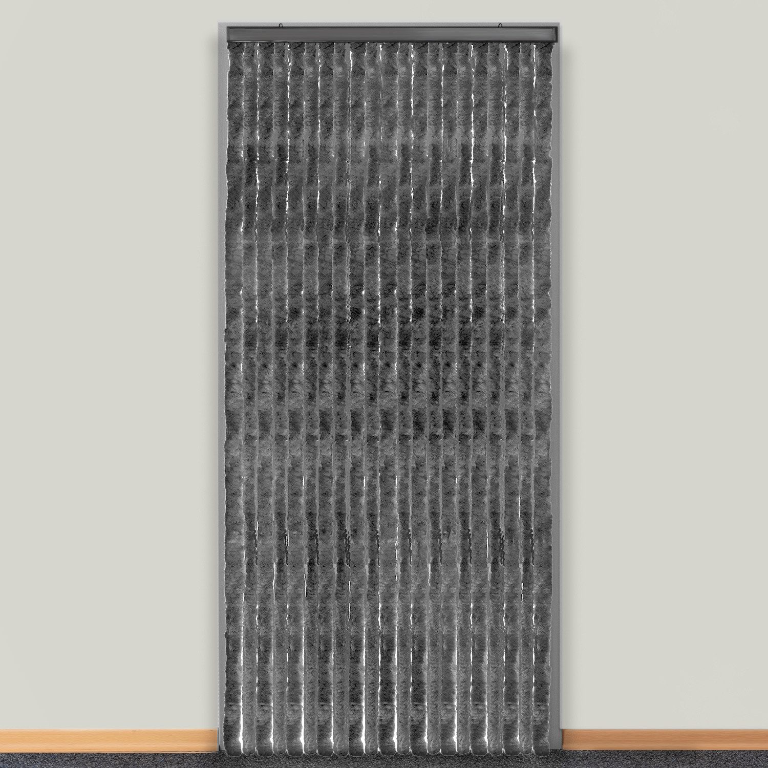 Moritz Türvorhang Flauschvorhang 90 x 220 cm anthrazit (1 St), Hakenaufhäng günstig online kaufen