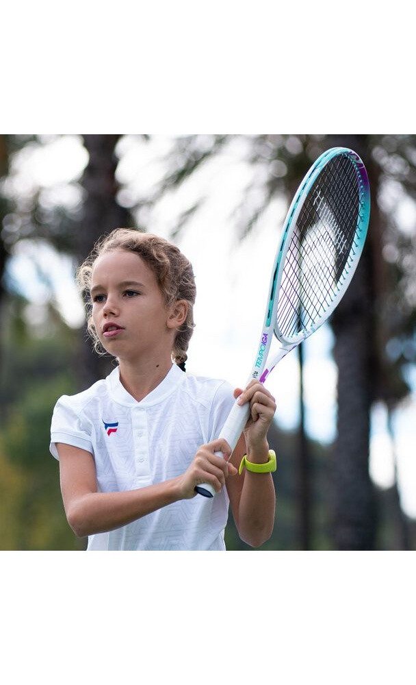 Tecnifibre Tennisschläger Tempo Iga 23in/200g (6-9 Jahre) 2025 weiss/violett - besaitet