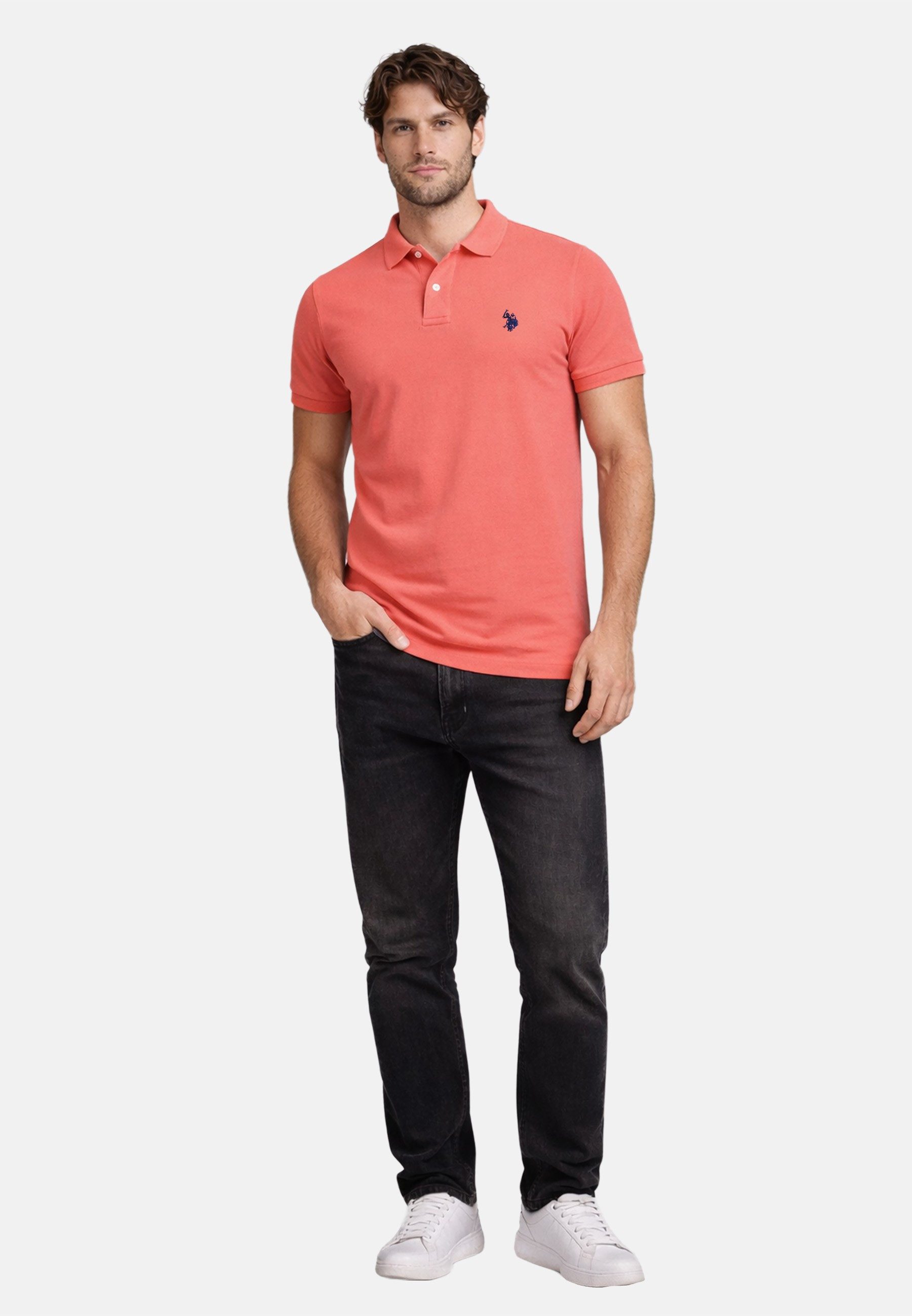U.S. Polo Assn. Poloshirt USBrodyy – Herren Shirt aus Baumwolle mit Logo-Stickerei 100 % Baumwolle mit klassischem Polokragen und geradem Schnitt