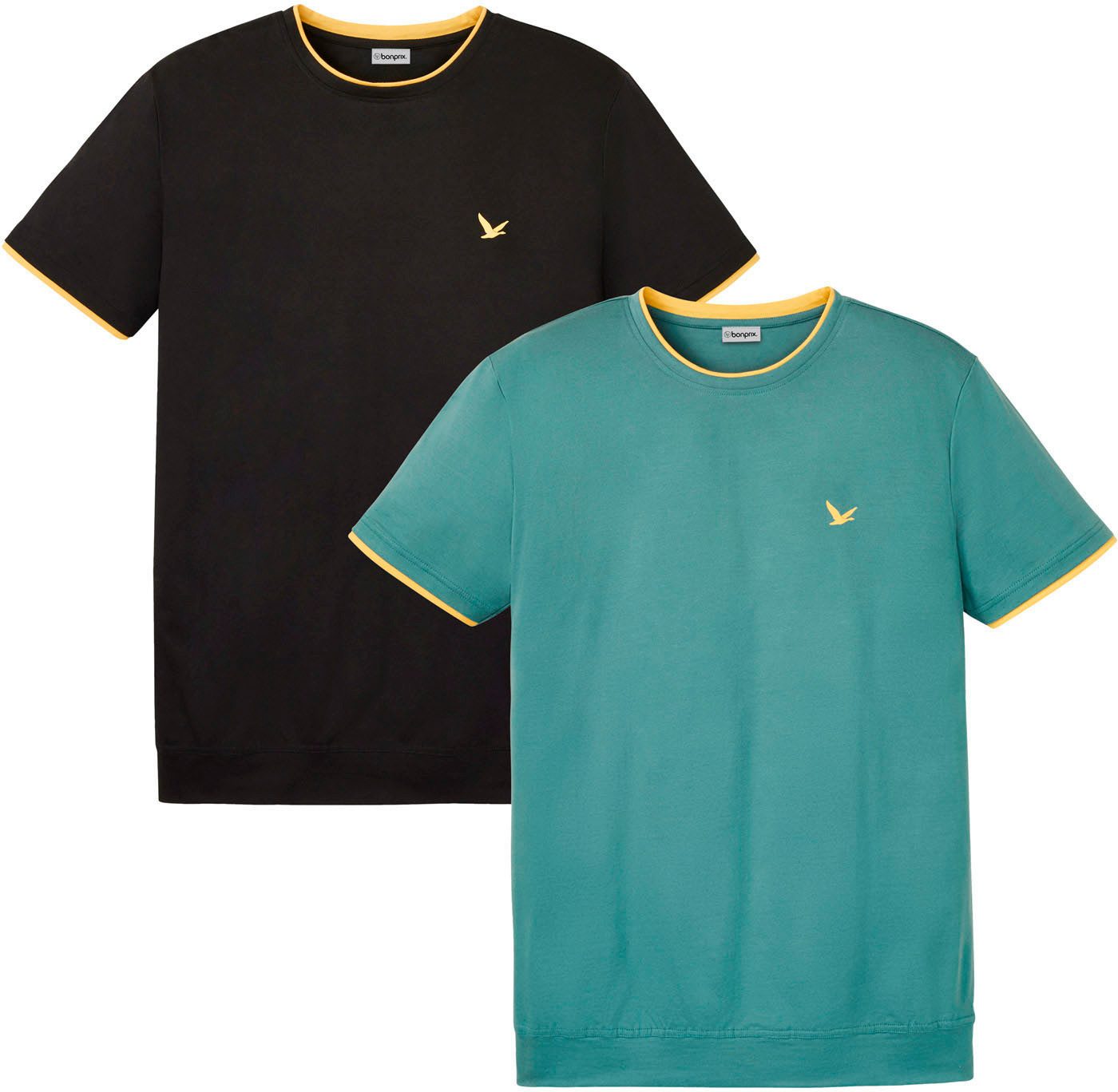 bonprix T-Shirt (Packung, 2-tlg., 2) regular fit Passform, Kurzarm, aus Bau günstig online kaufen