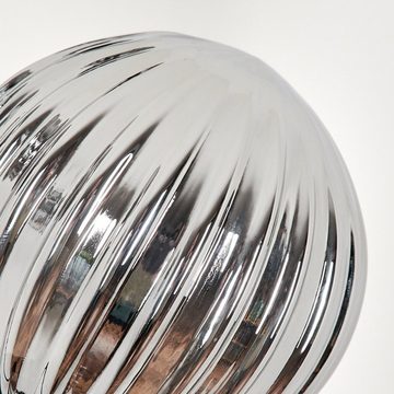 hofstein Stehlampe Stehlampe aus Metall/Riffelglas in Schwarz/Rauchfarben, ohne Leuchtmittel, Leuchte mit Glasschirmen (10cm), dimmbar, 3x G9, ohne Leuchtmittel