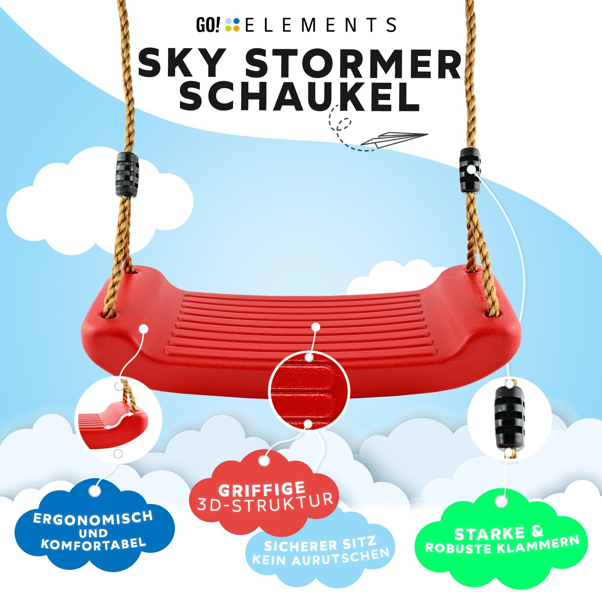 GO!elements Einzelschaukel Sky Stormer, Schaukel Garten günstig online kaufen