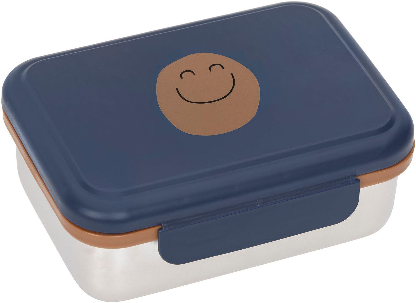 LÄSSIG Lunchbox Little Gang, Smile navy, Edelstahl, Polyprophylen (PP), Silikon, (1-tlg)