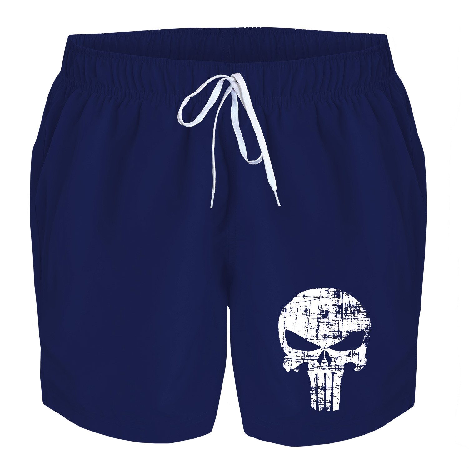 deinshirt Badehose Schwimmshorts Punisher Skull Integrierter günstig online kaufen
