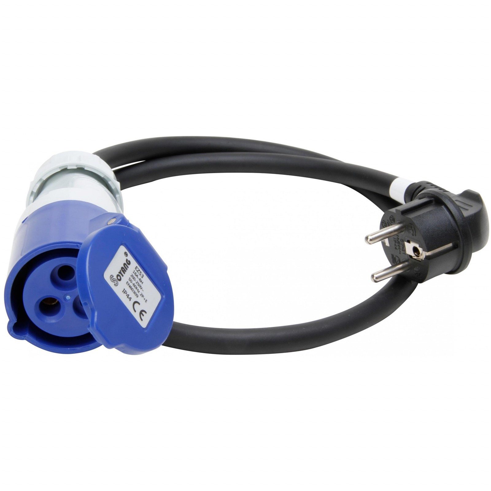 Kopp Adapterkabel Caravan 3-polig 80cm Schutzkontakt Stecker Adapterleitung CEE-Adapterkabel, CEE Adapter Camping Adapterkabel Stromkabel Stromversorgung