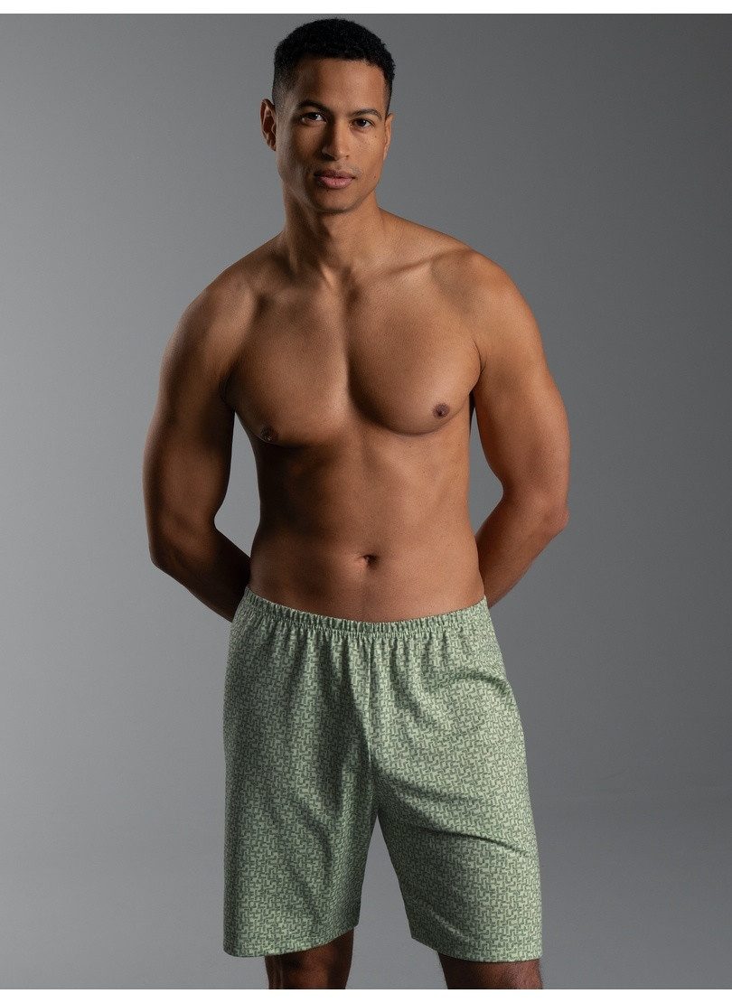 Trigema Bermudas TRIGEMA Pyjama Shorts mit Tetris Muster (1-tlg)