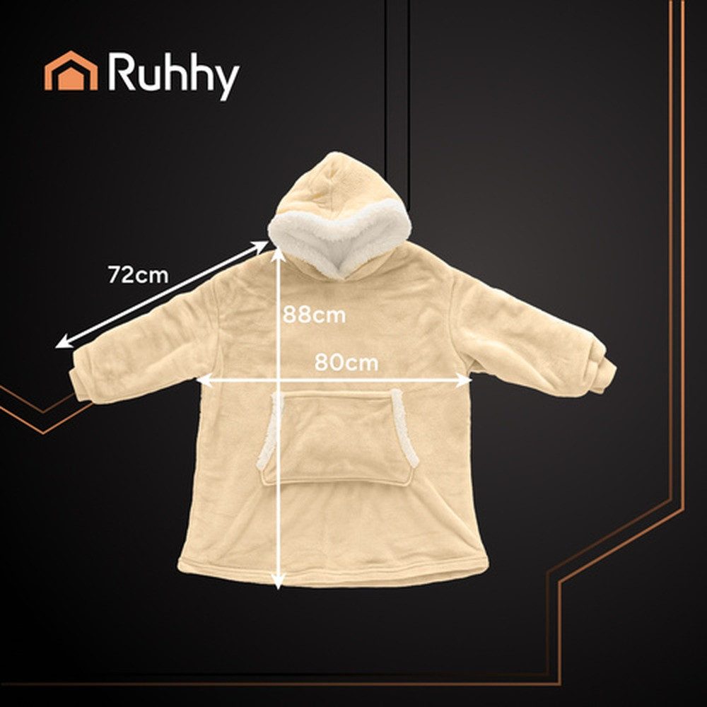 Ruhhy Longpullover Decken-Sweatshirt XXL-Hoodie (Spar-Set, oversize) Innenf günstig online kaufen