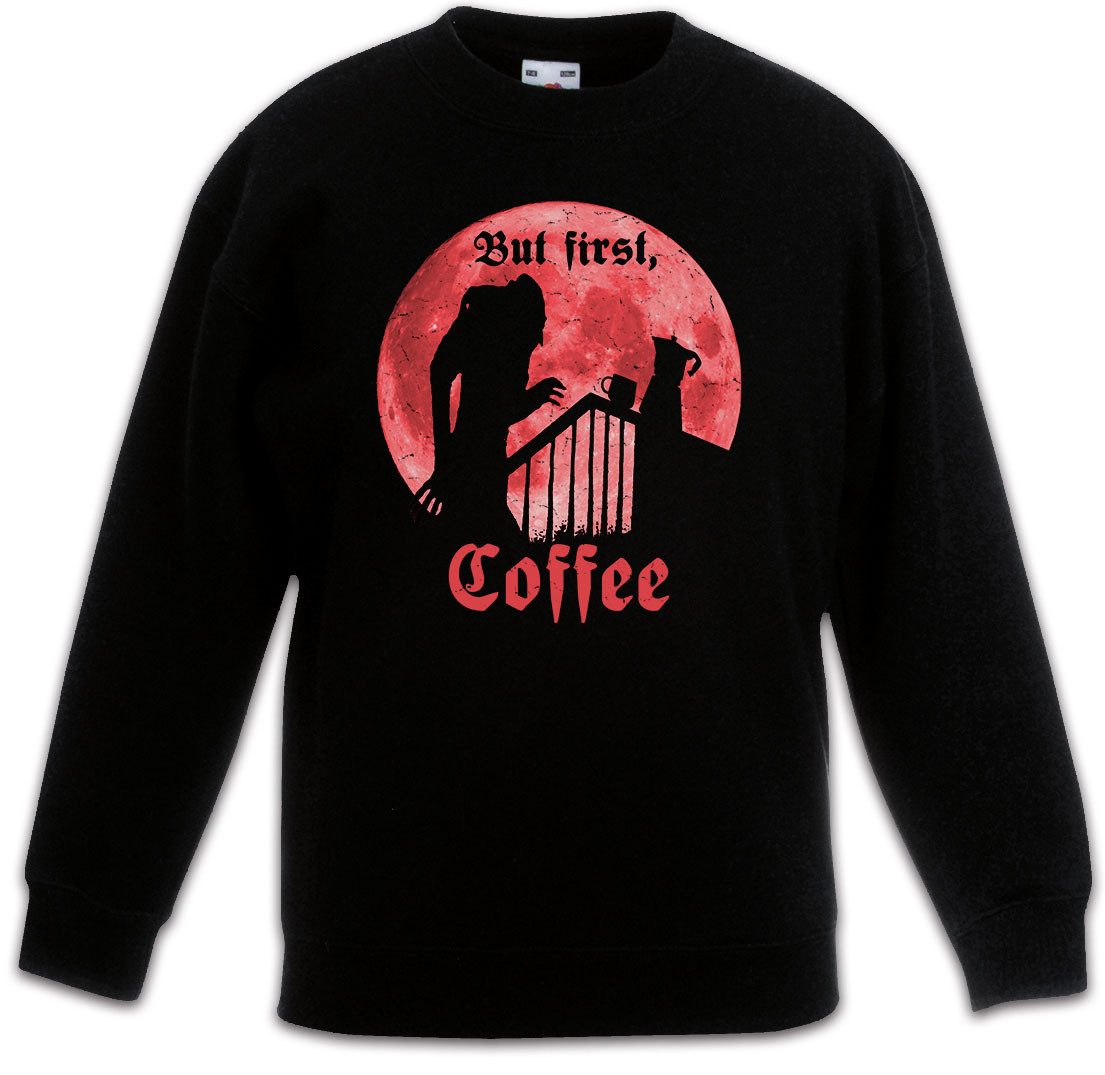 Sweatshirt Nosferatu Coffee Kinderpullover Vampir Vampire Kinski Schreck Horror