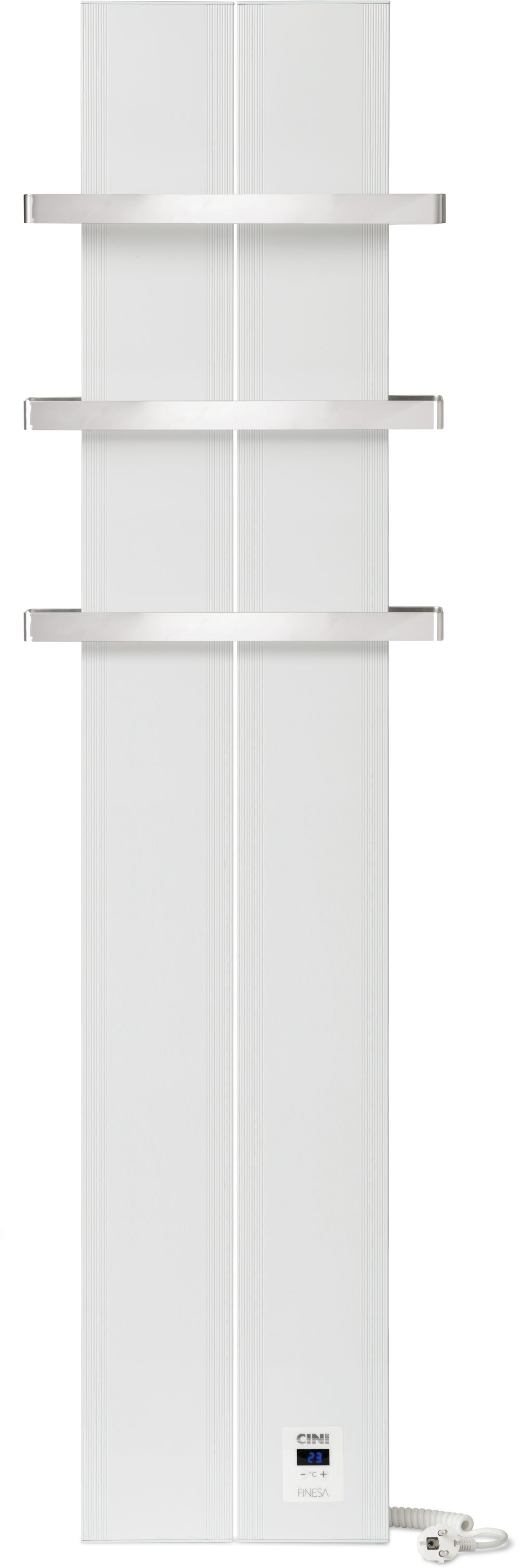 Finesa Elektrischer Badheizkörper mit Smarte Thermostat, Wärmeabgabe 400-1200W, 5 Jahre GARANTIE