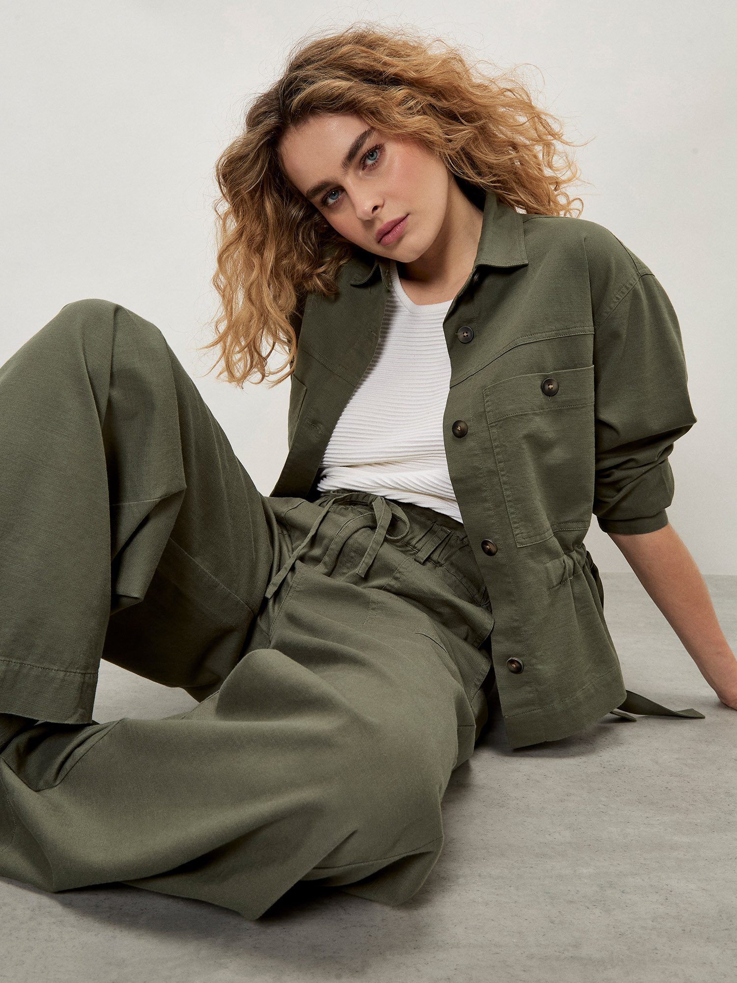 Apricot Stoffhose Leichte Hose mit praktischen Taschen