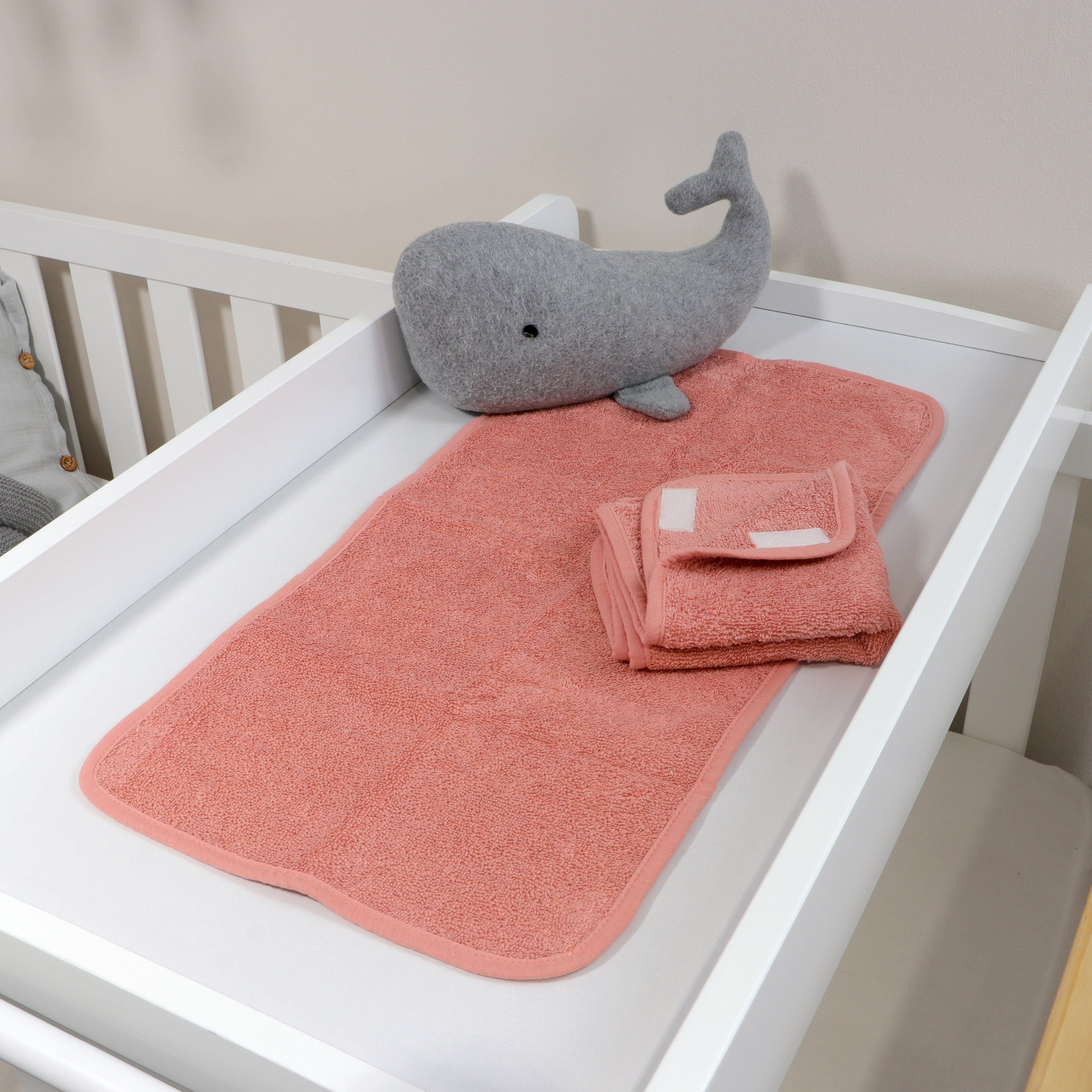 Puckdaddy GmbH Wickelauflage Ersatz Frotteebezüge für Wickelbrettauflage mit Klettverschluss (2x Frotteebezüge)