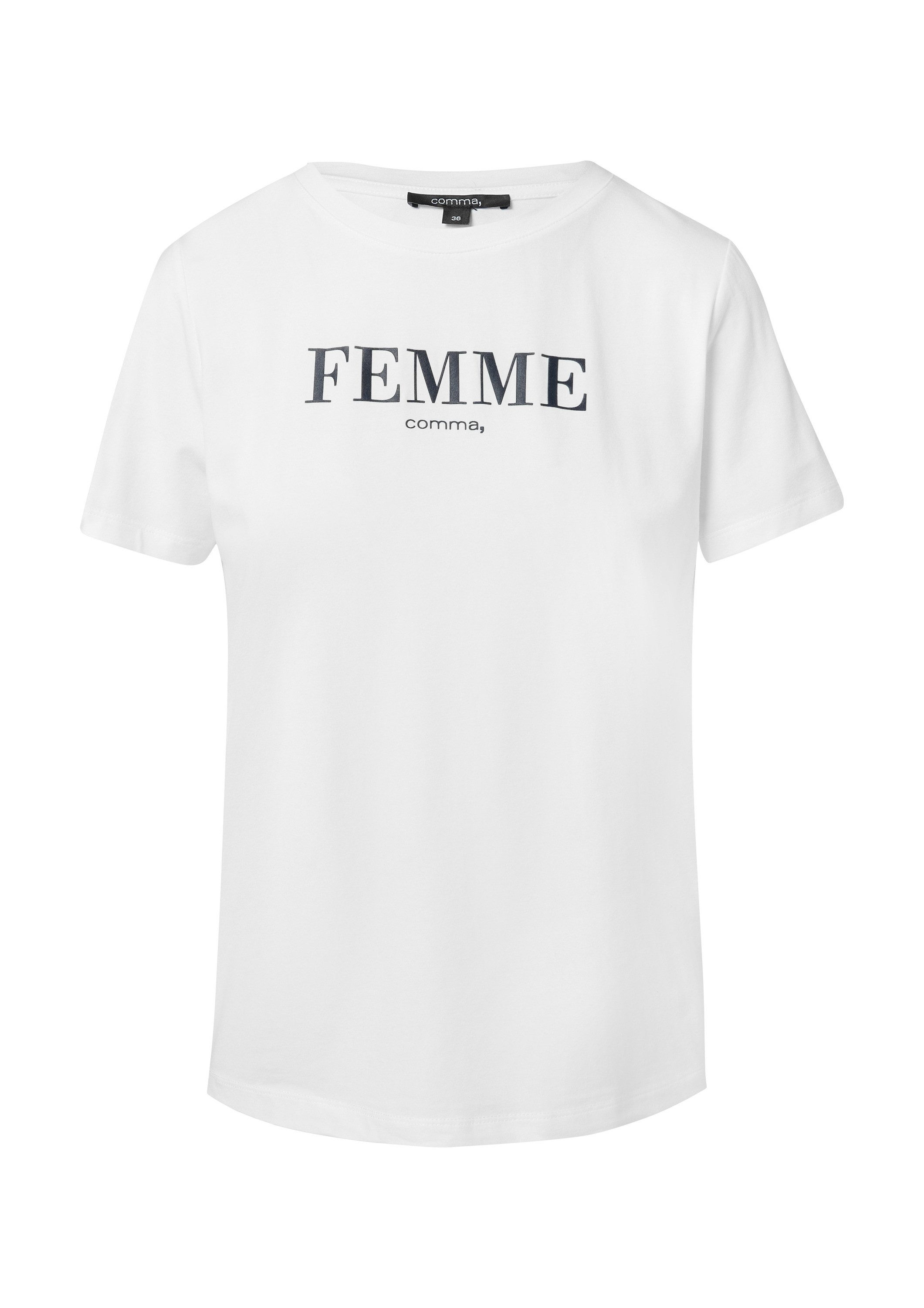 comma Kurzarmshirt T-Shirt T-Shirt mit Artwork günstig online kaufen