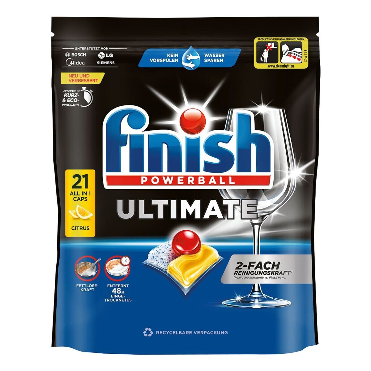 FINISH Ultimate Citrus Spülmaschinentabs (21 Caps)