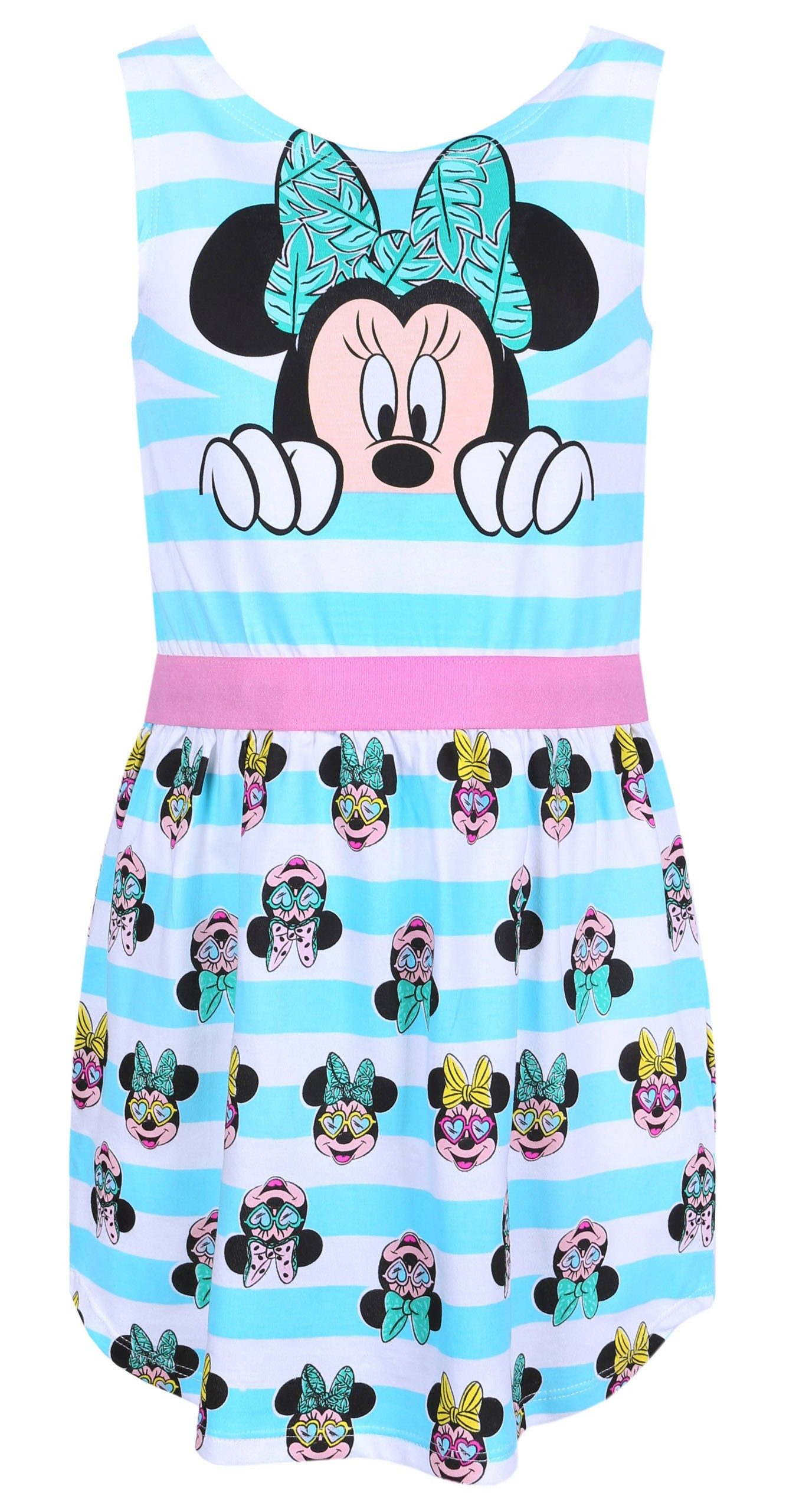 Druckkleid Türkis- weißes gesteiftes Kleid Minnie Mouse DISNEY 8 Jahre