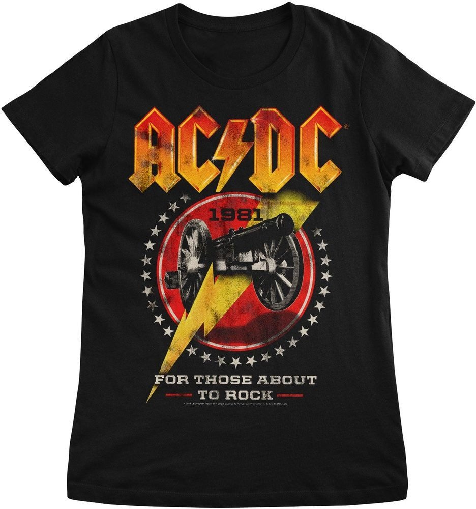 AC/DC T-Shirt 1981 For Those About To Rock Girly Tee