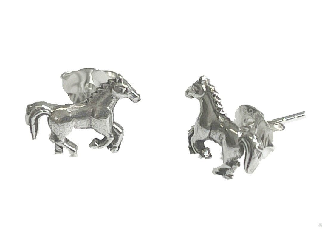 Paar Ohrstecker "Silver Mustang" Ohrstecker Pferd 925er Silber