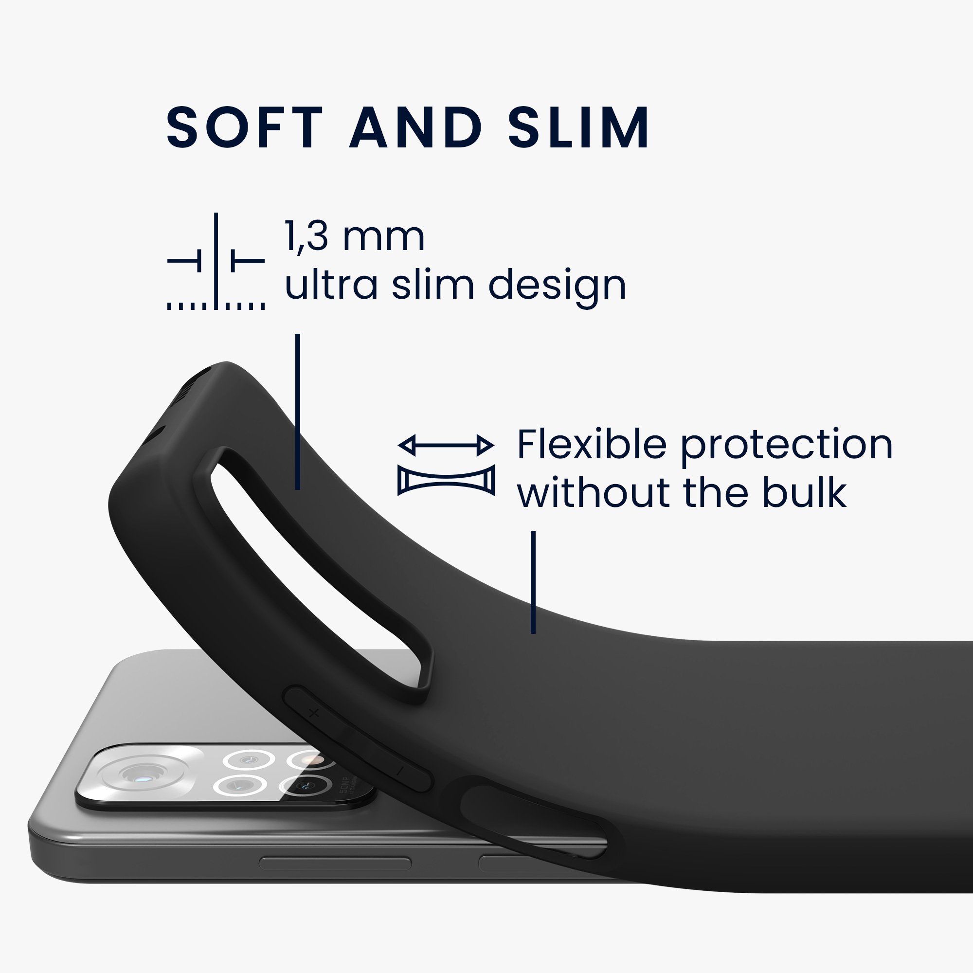 kwmobile Handyhülle Hülle für Xiaomi Redmi Note 11 / Note 11S, Hülle Silikon - Soft Handyhülle - Handy Case Cover