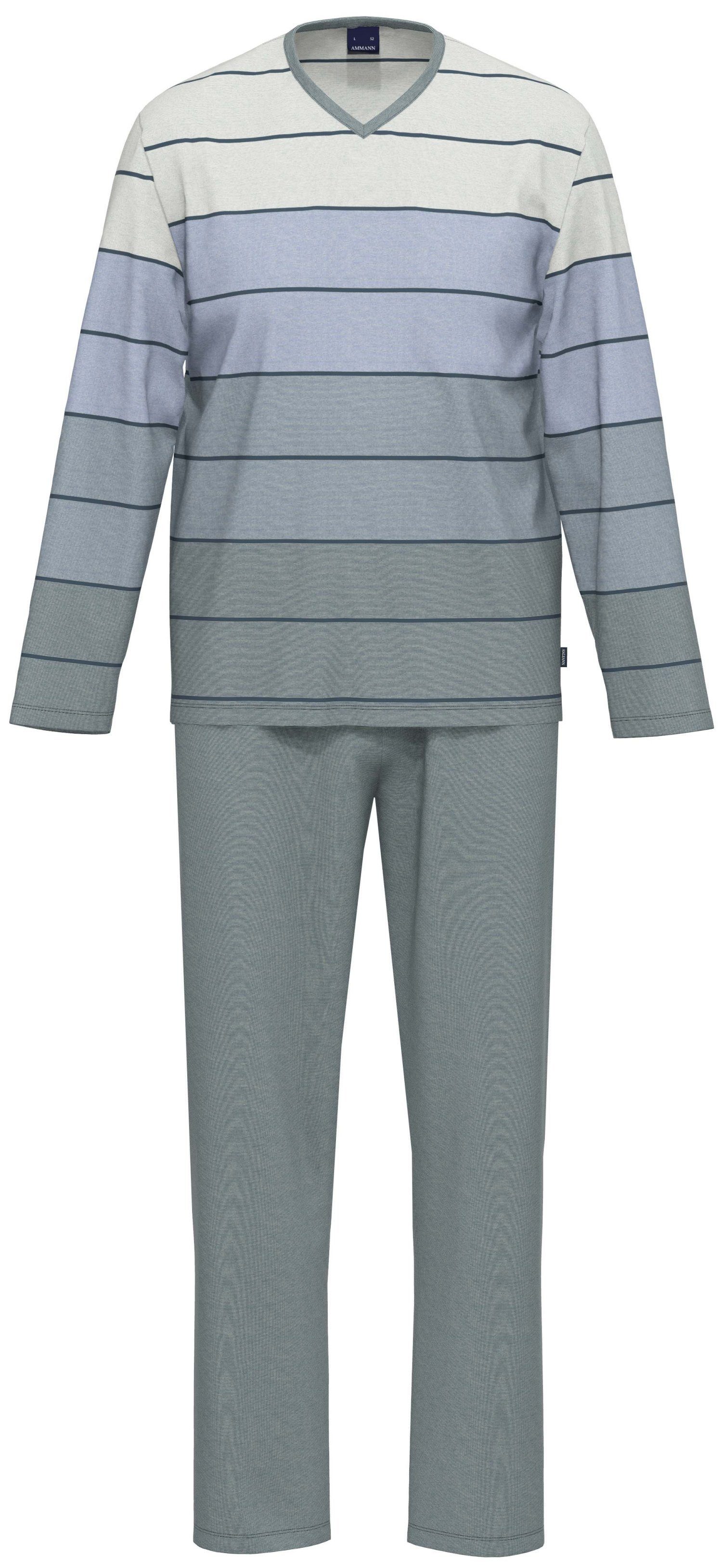 Ammann Schlafanzug Modischer Herren Schlafanzug (2 tlg) Baumwolle