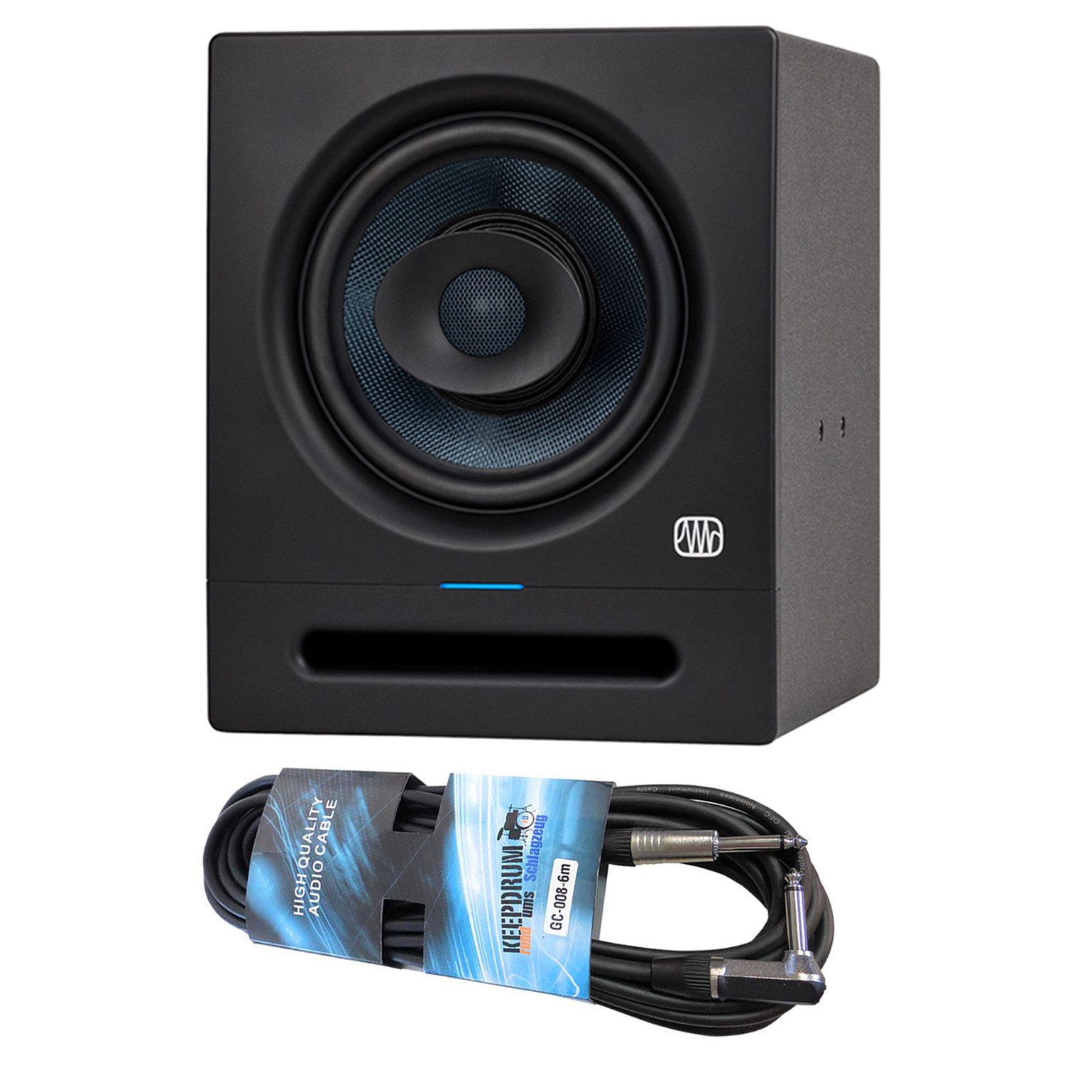 Presonus Studio-Monitor Eris Pro 8 mit Kabel Lautsprecher