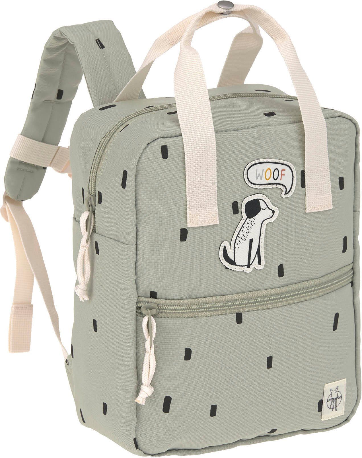 LÄSSIG Kinderrucksack Happy Prints, Mini Square Backpack, Light Olive