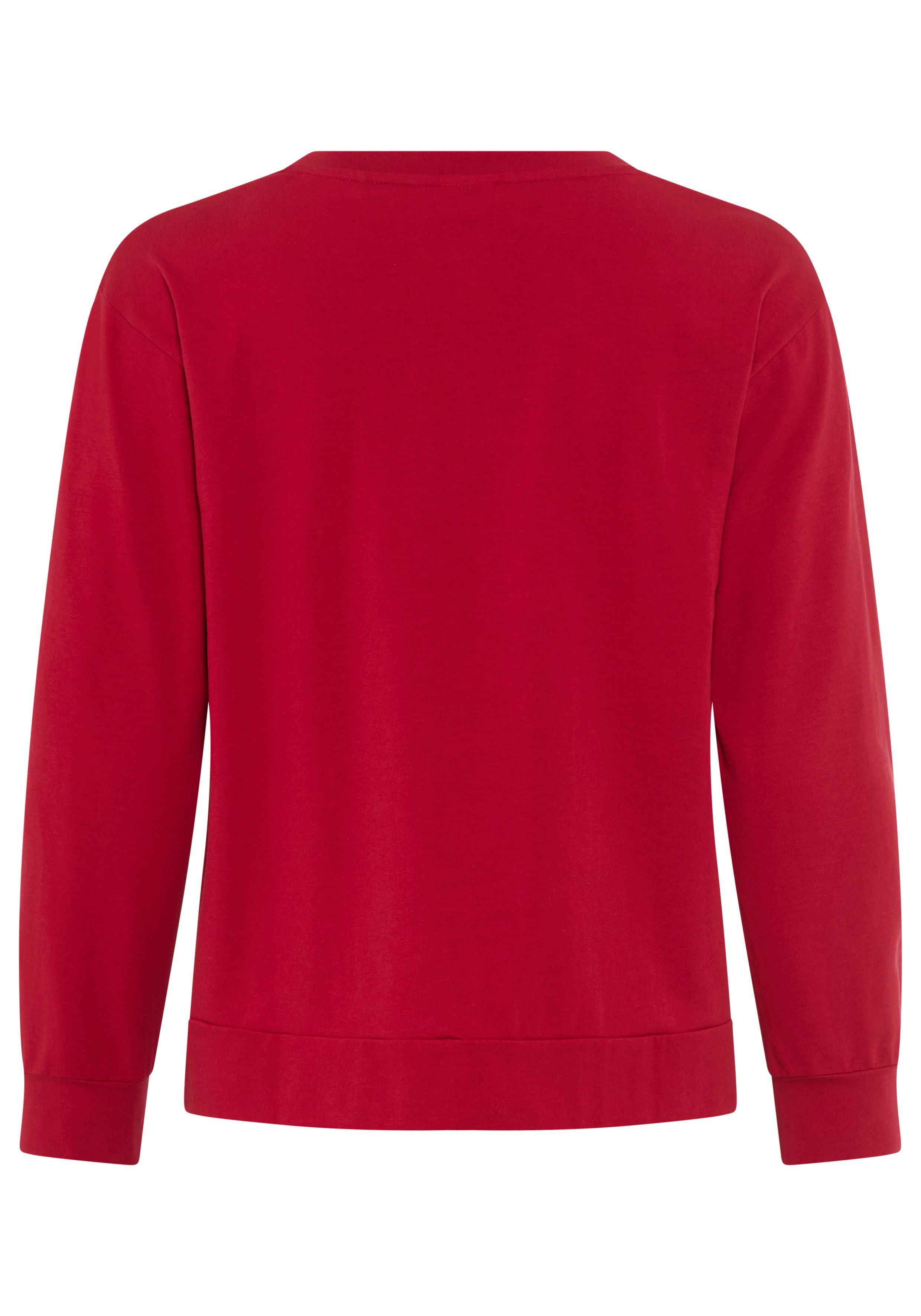 HUGO Langarmshirt regular fit, Rundhals, kontrastfarbener Print günstig online kaufen