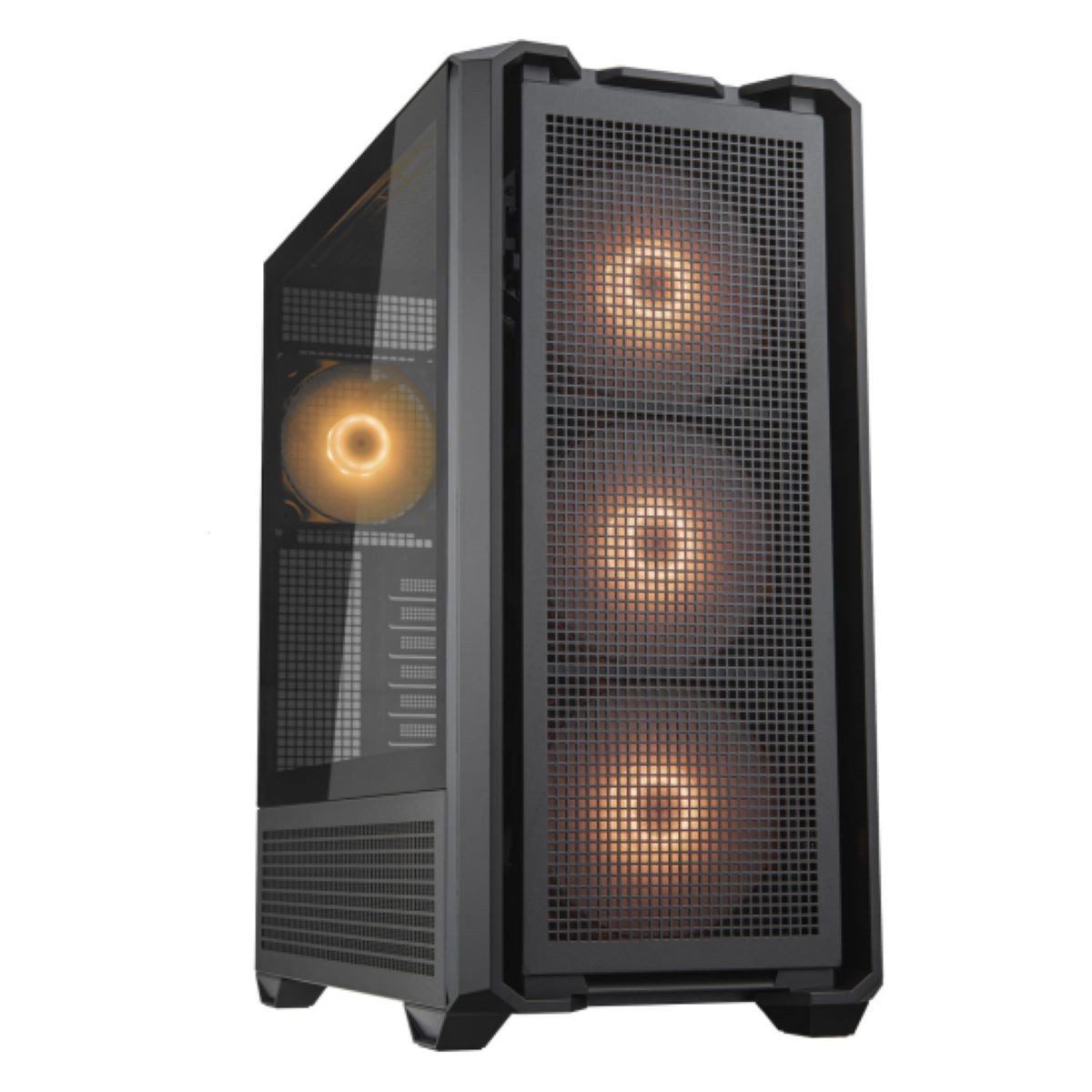 Cougar Gaming-Gehäuse MX600, Full-Tower, USB/Audio, 2x USB 3.0, 1x Type-C Gen2, ATX, 4 Lüfter vormontiert; Netzteil GR 1000 80+ Gold vorinstalliert