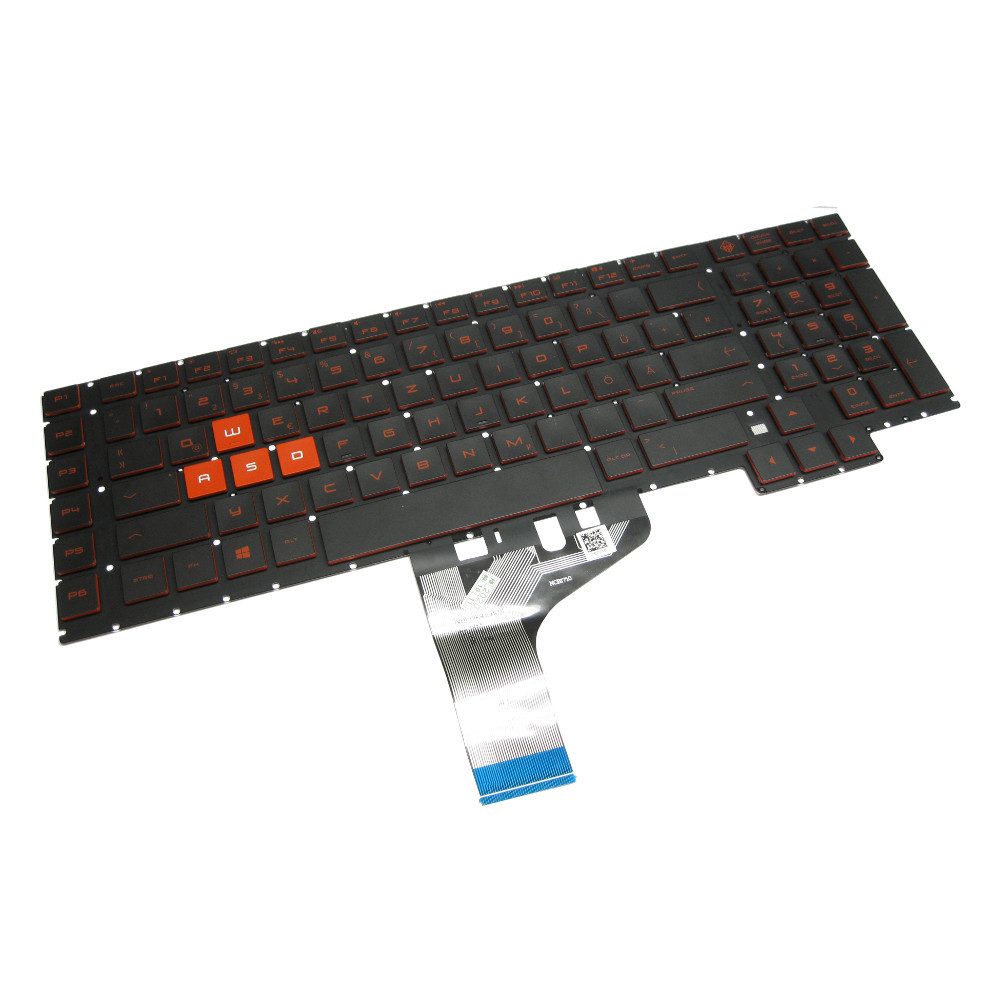 Trade-Shop Ersatz passend für HP Omen 17-an010ca 17-an020ca 17-an030ca 17-an003la Tastatur (Tasten: Deutsch, QWERTZ / Farbe: Schwarz / mit Hintergrundbeleuchtung)