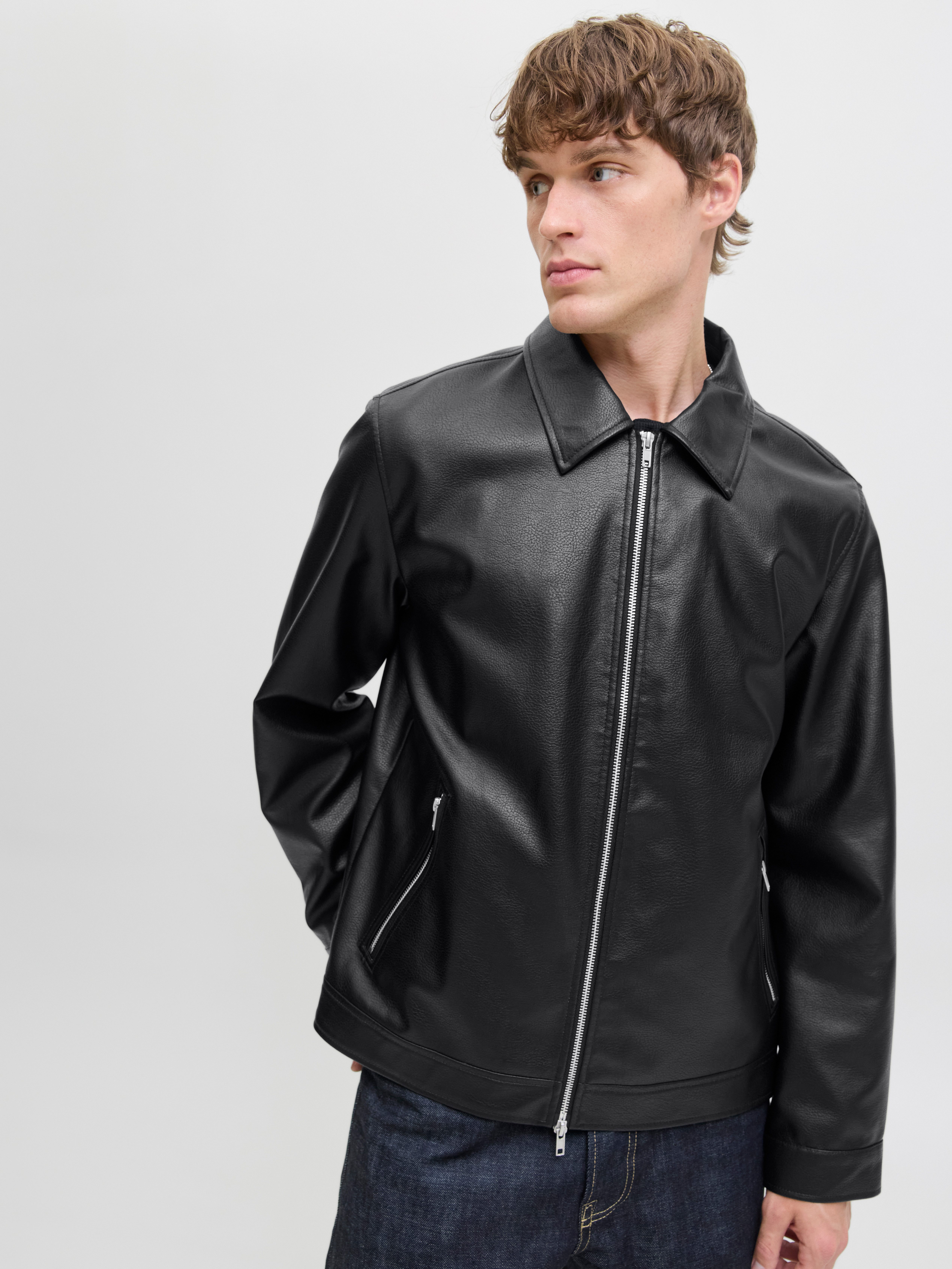 Jack & Jones Bikerjacke JJECASABLANCA PU JACKET NOOS mit Fronttaschen günstig online kaufen