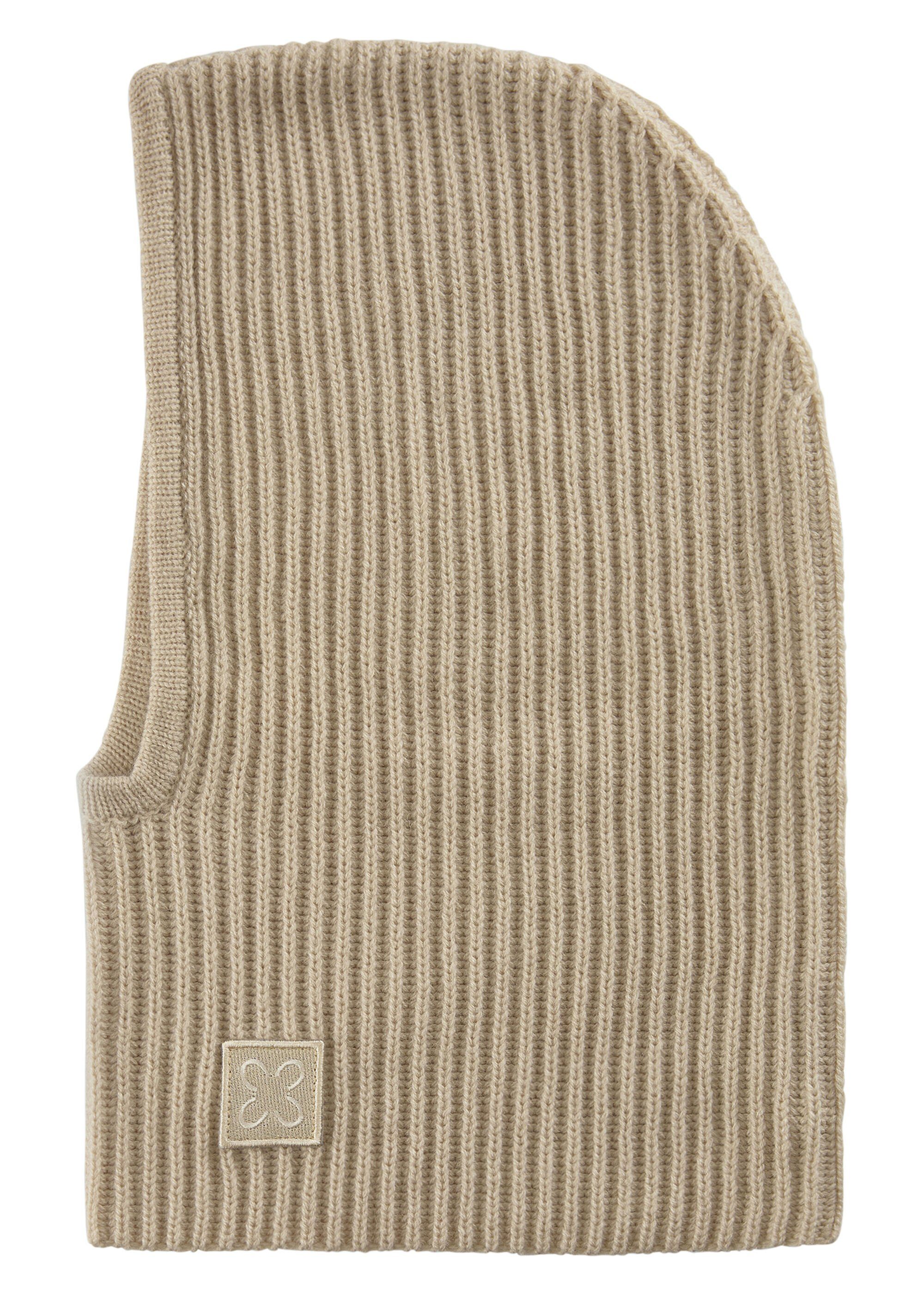 Strickmütze Rippenstrick mit beige Codello