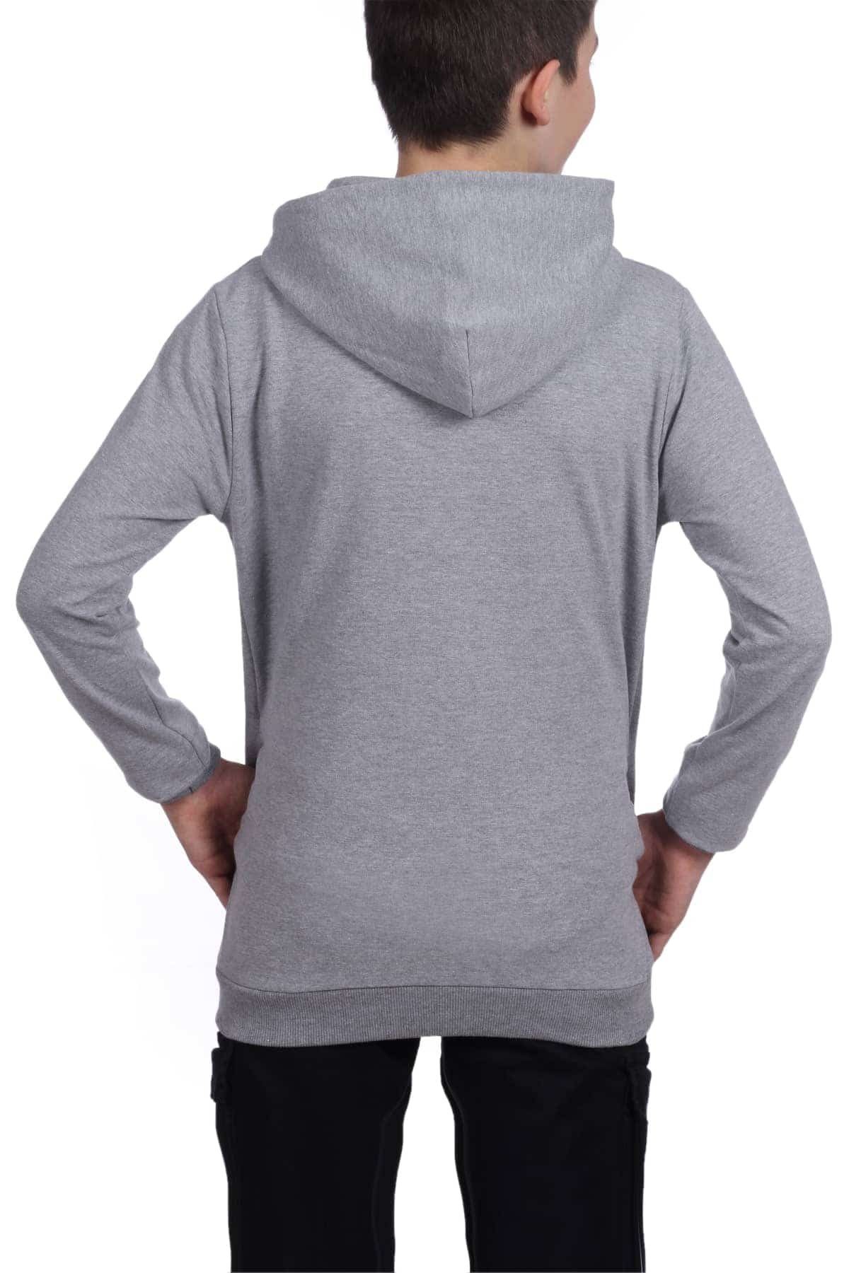 BEZLIT Hoodie Jungen Kapuzen Bund (1-tlg) zweifarbig Grau Pullover elastischer