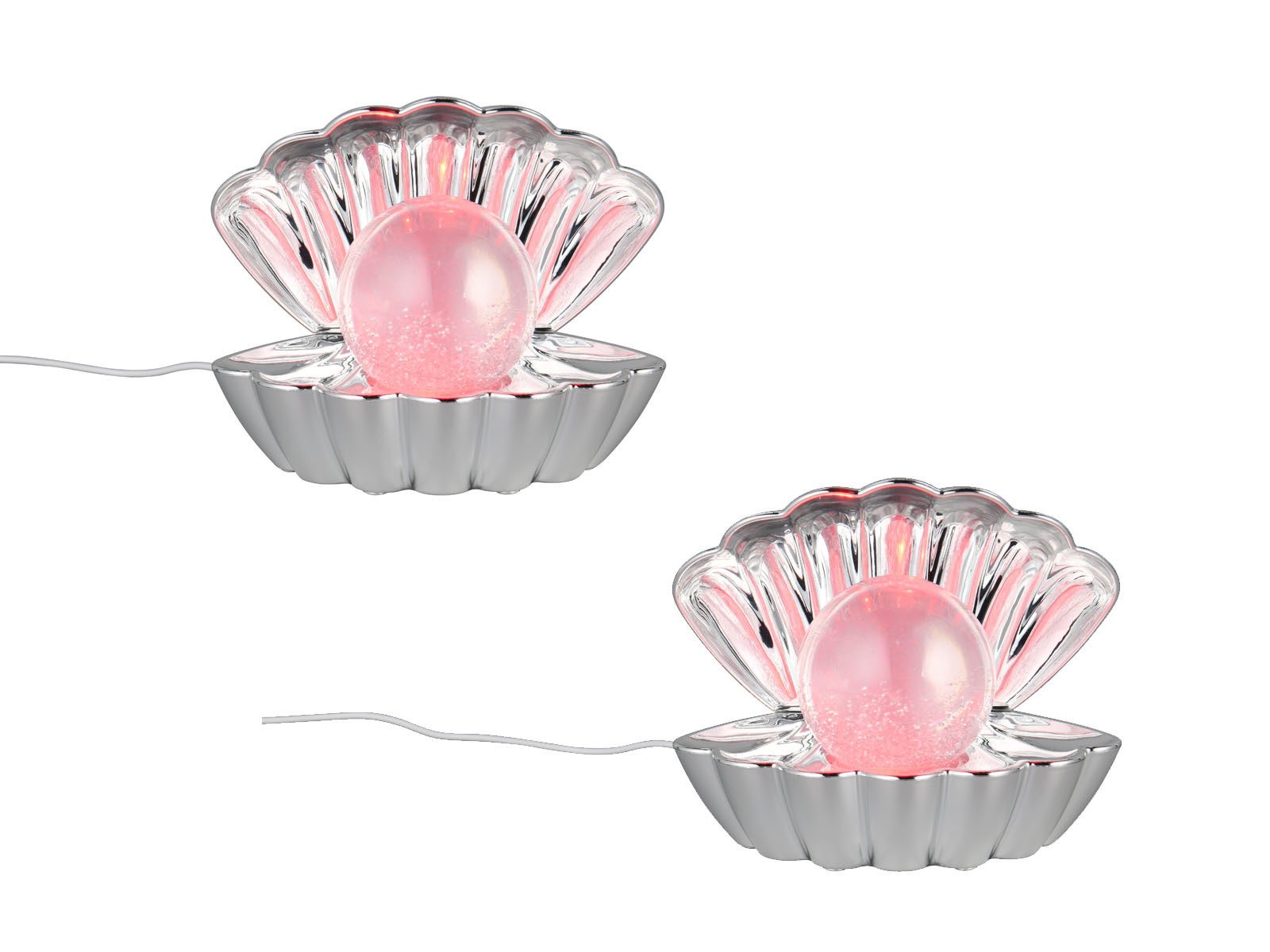 Reality Leuchten USB-Tischleuchte (2er SET), RGB Muschel-Lampen Batteriebet günstig online kaufen