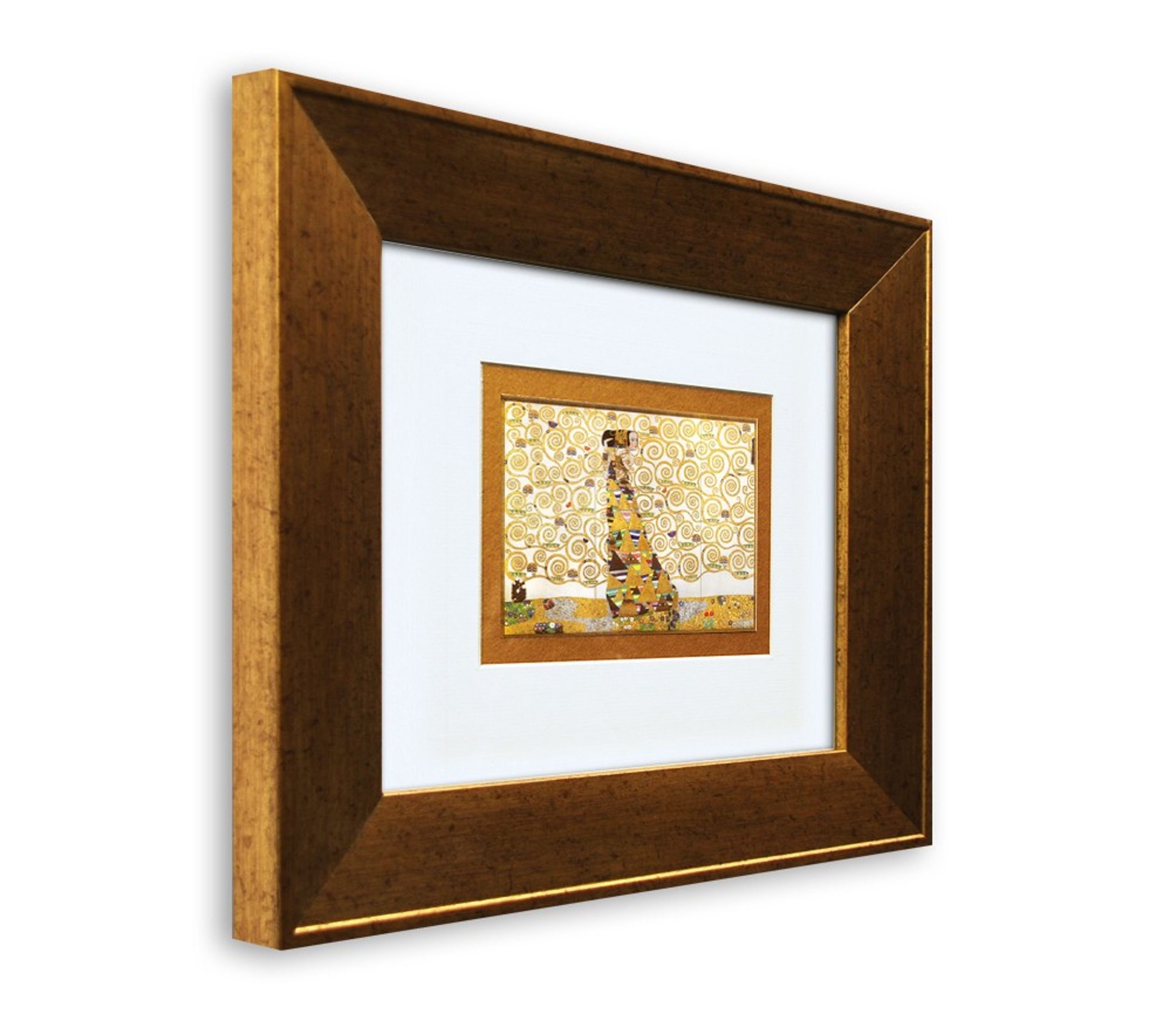 / Poster Klimt: Bild artissimo 41x36cm Gustav Gustav Bild gerahmt / Rahmen tree Wandbild, life Rahmen - mit mit Klimt of Lebensbaum The