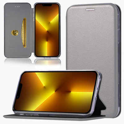 Numerva Handyhülle Handy Tasche Book Case für Apple iPhone 13 mini, Klapphülle Flip Cover Hardcover Schutz Hülle Etui