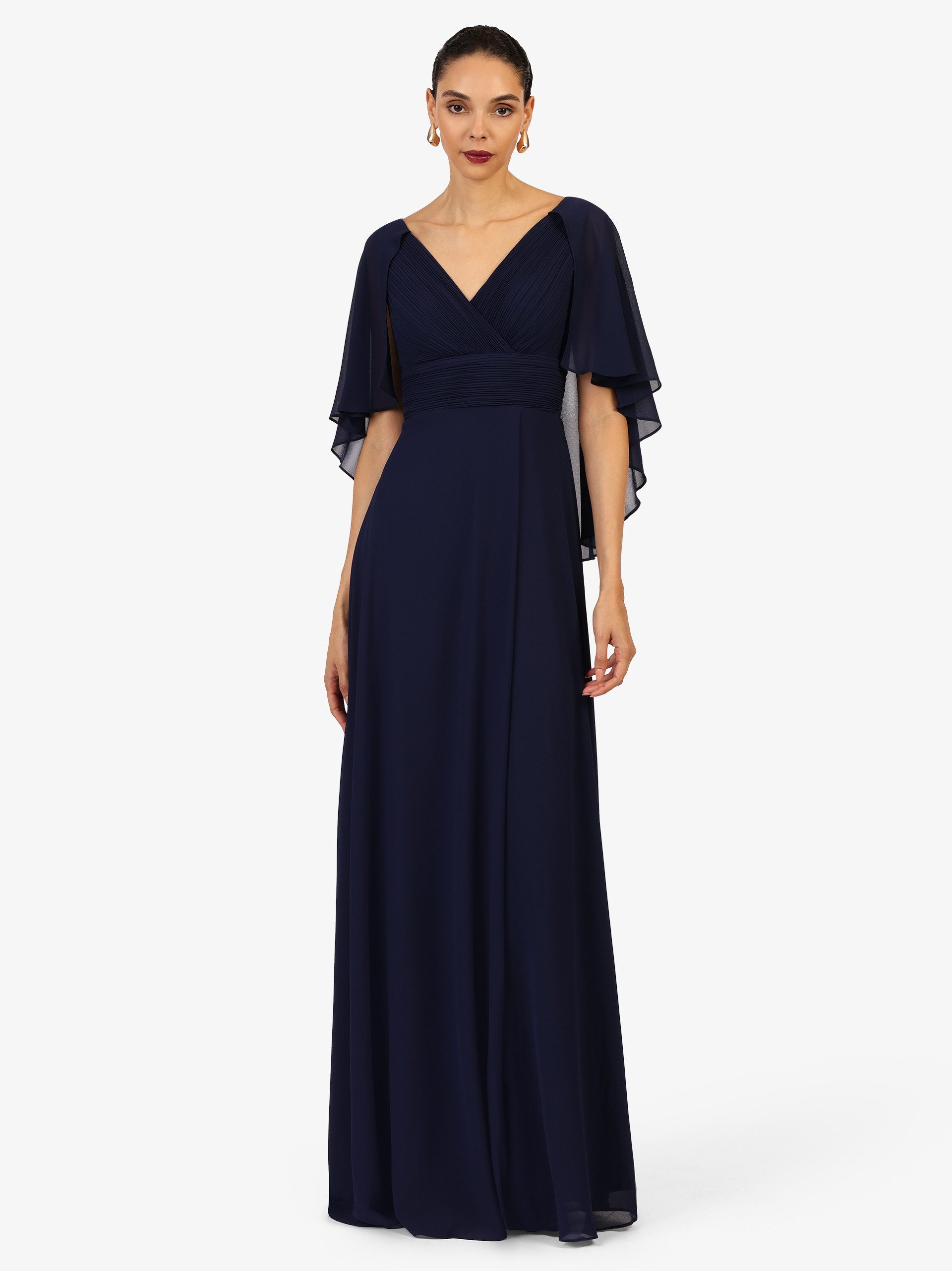 Kraimod Abendkleid mit Flügelärmeln & Falten-Top günstig online kaufen