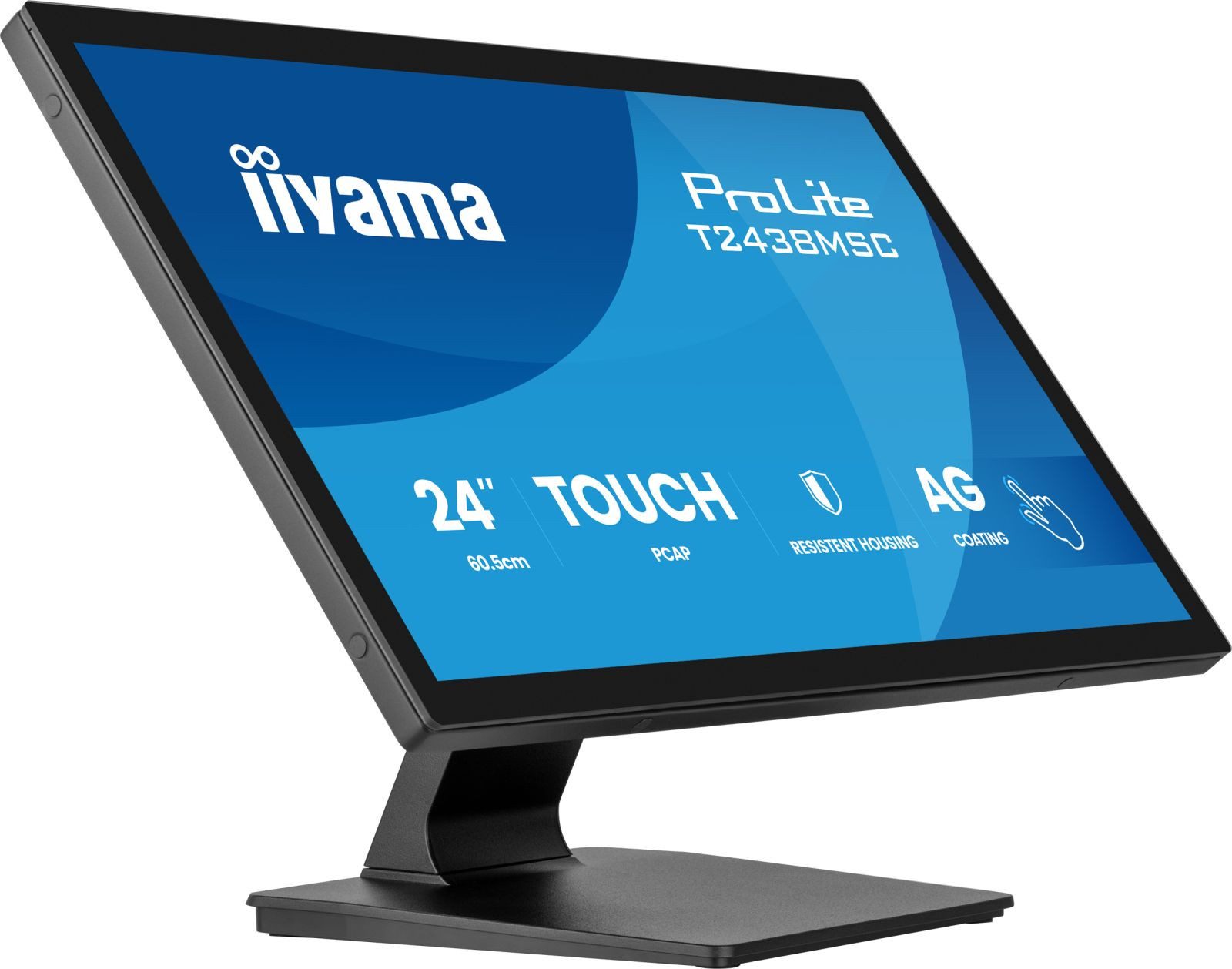 Iiyama IIYAMA 60.5cm (23,8) T2438MSC-B2 16:9 M-Touch HDMI+DP+USB TFT-Monitor (1920 x 1080 px, Full HD, 5 ms Reaktionszeit, 120 Hz, IPS, Touchscreen, Lautsprecher, HDCP)