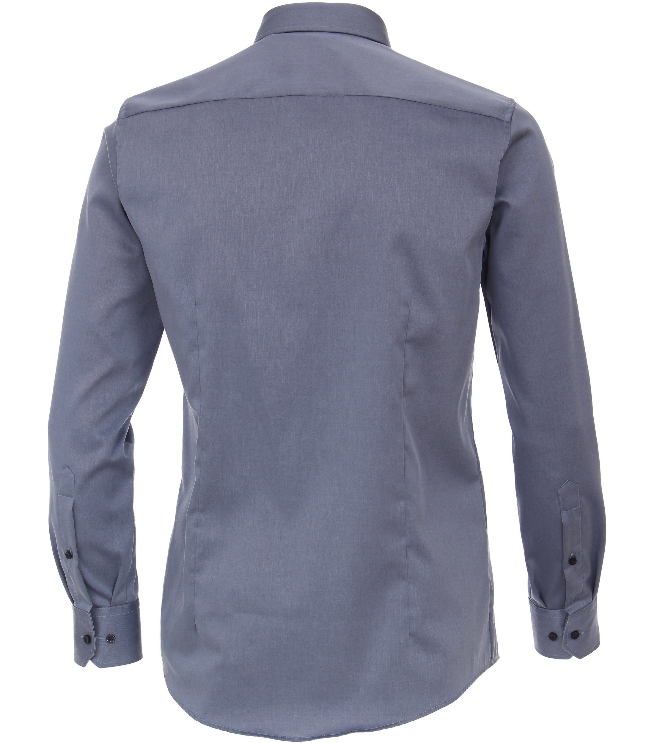 - Langarm Modern Blau Businesshemd Einfarbig sattes Dunkelblau Fit - VENTI Businesshemd - -