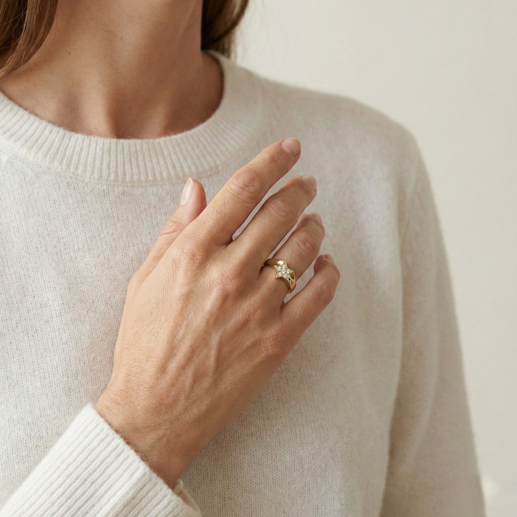 Suzan Gold Goldring Starflare Ring – Damenring aus 375 Echtgold