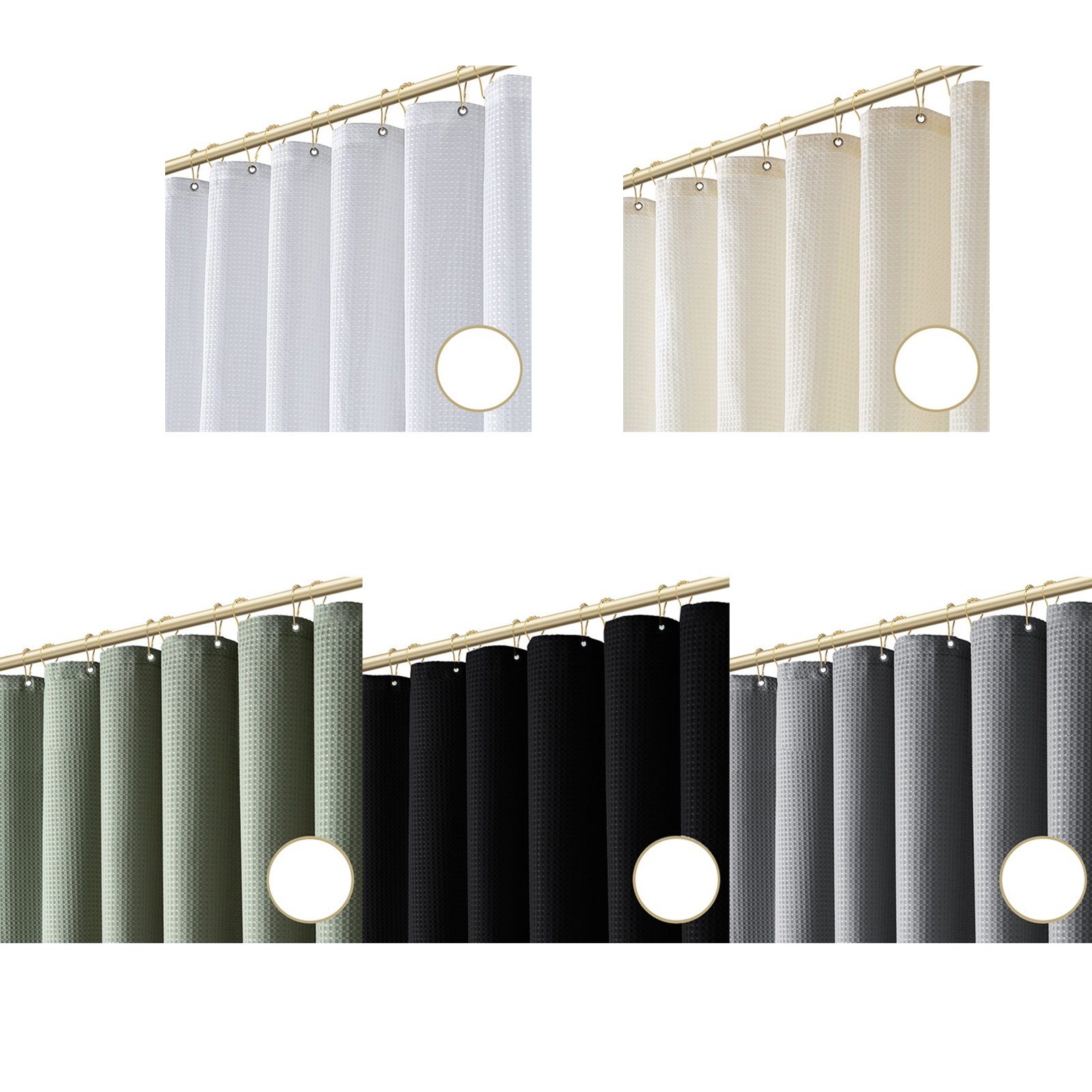 OKWISH Duschvorhang Badezimmer Vorhang Badewannenvorhang Dusche Breite 180 günstig online kaufen